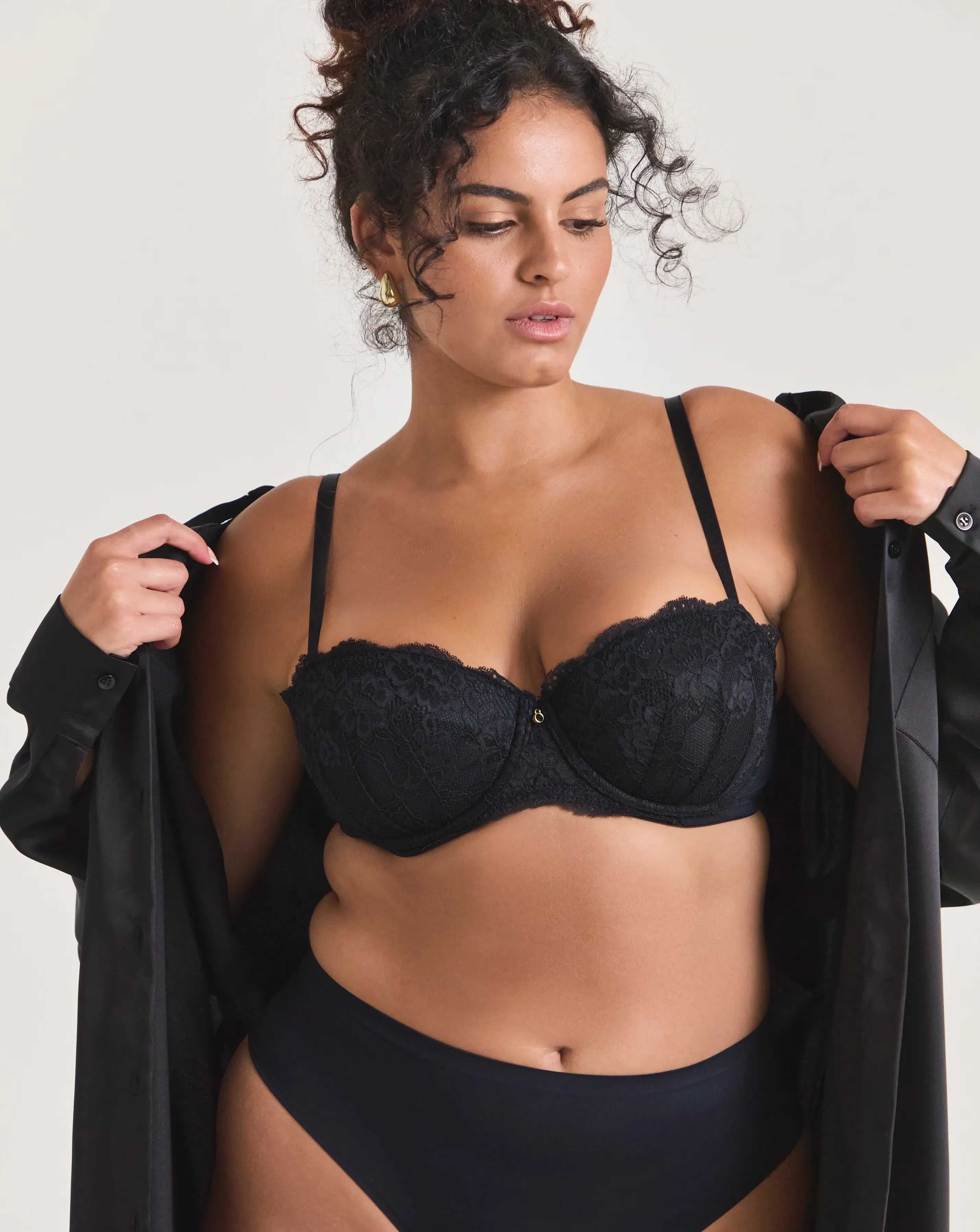 Ann Summers Sexy Lace Planet Balcony Bra Black