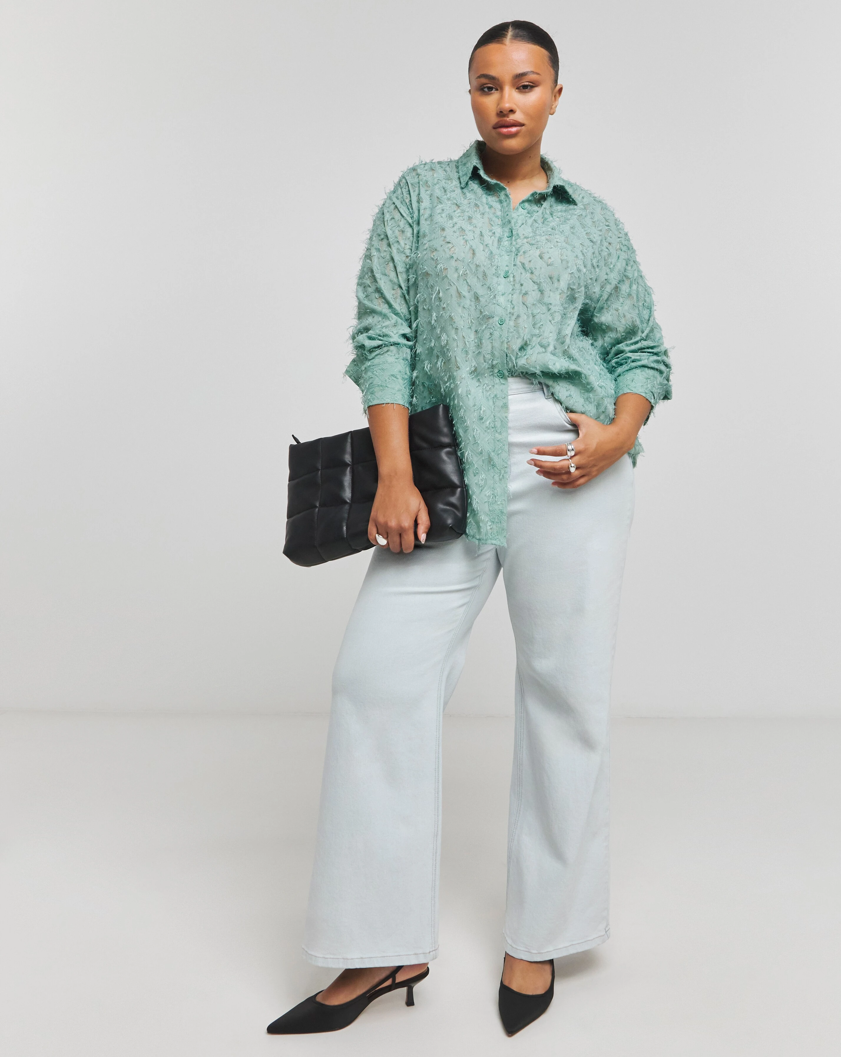 Mint Textured Fluffy Shirt 1 35750-mint-textured-fluffy-shirt-1.webp