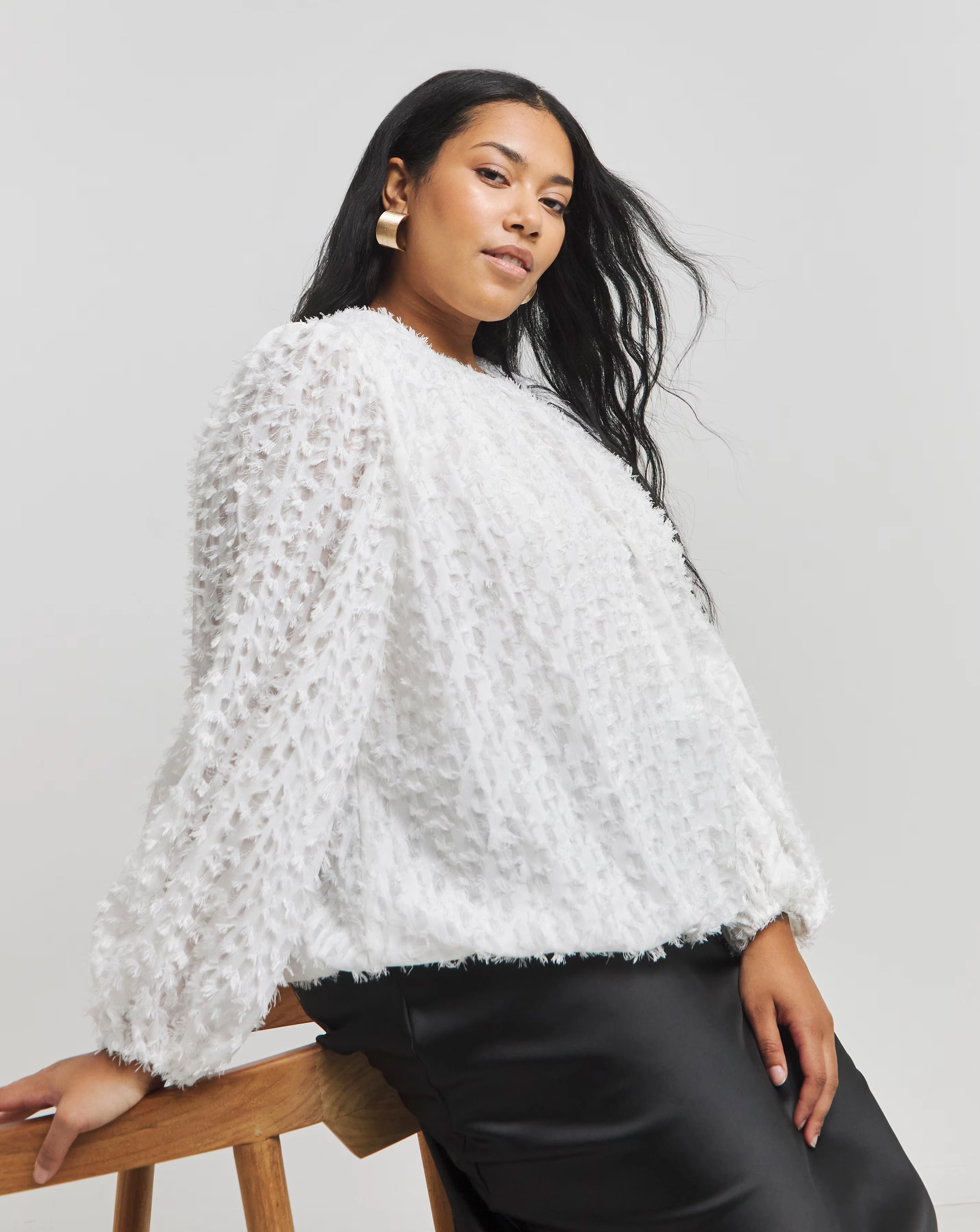 Ivory Textured Fluffy Blouse 1 35919-ivory-textured-fluffy-blouse-1.webp
