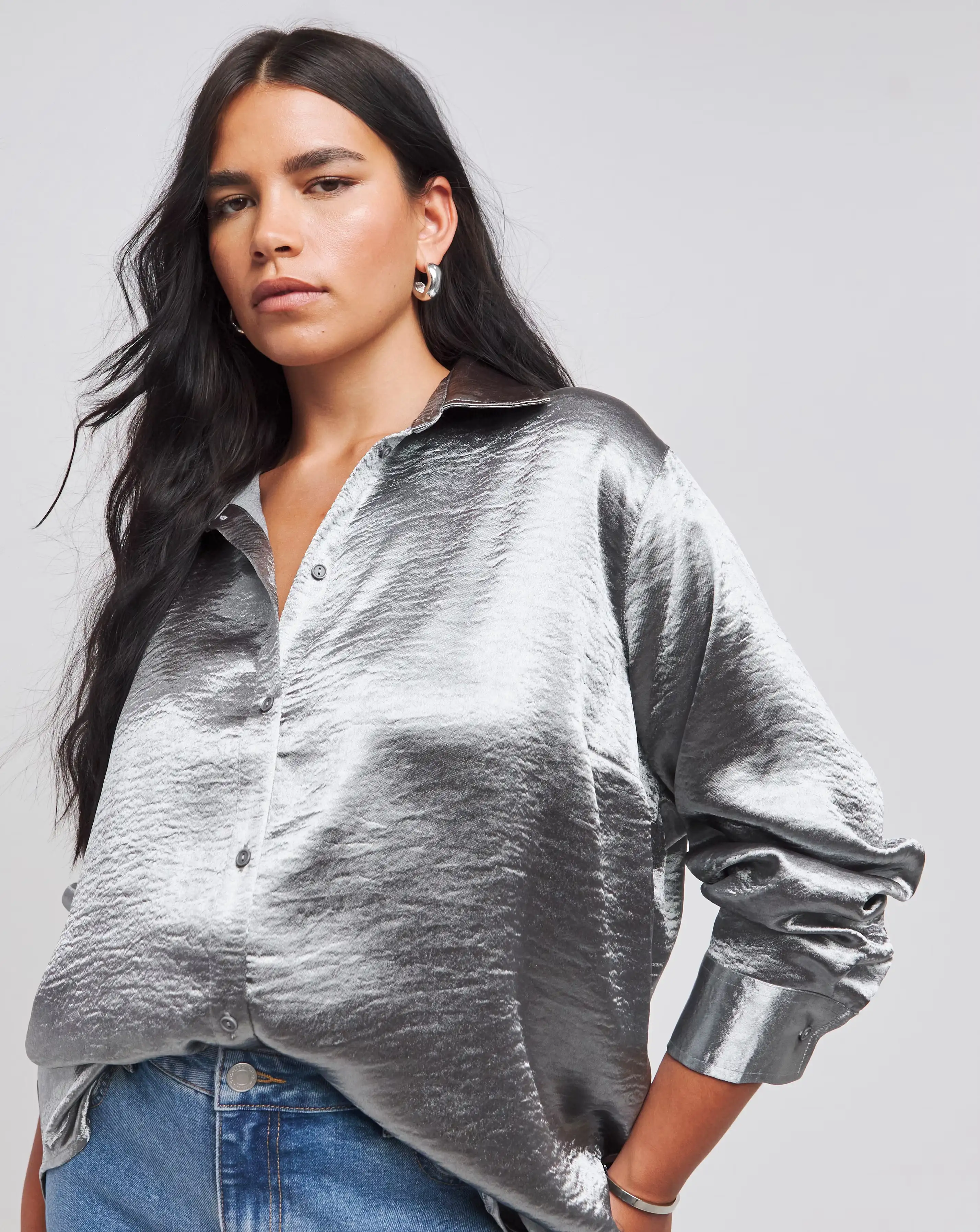 Charcoal Premium Satin Relaxed Shirt 1 35984-charcoal-premium-satin-relaxed-shirt-1.webp