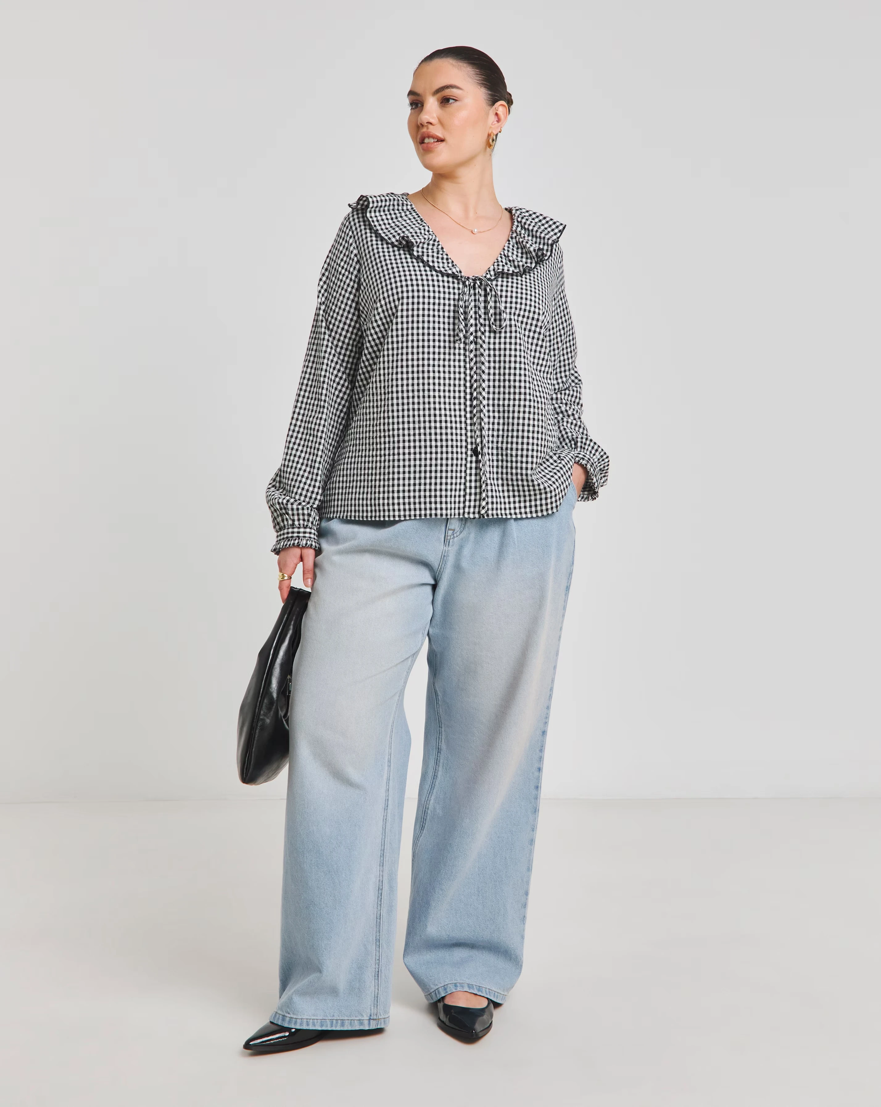 36672-gingham-ruffle-button-through-blouse-1.webp