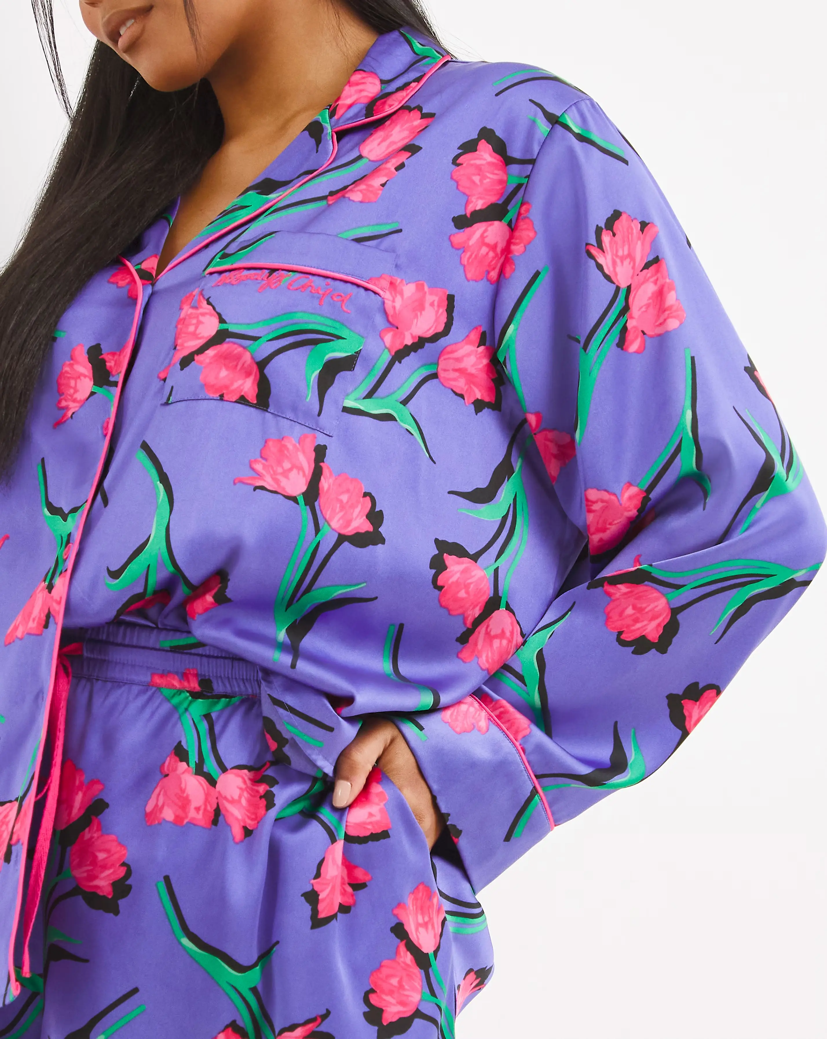 3714-nobodys-child-satin-revere-long-sleeve-shortie-pj-set-1.webp