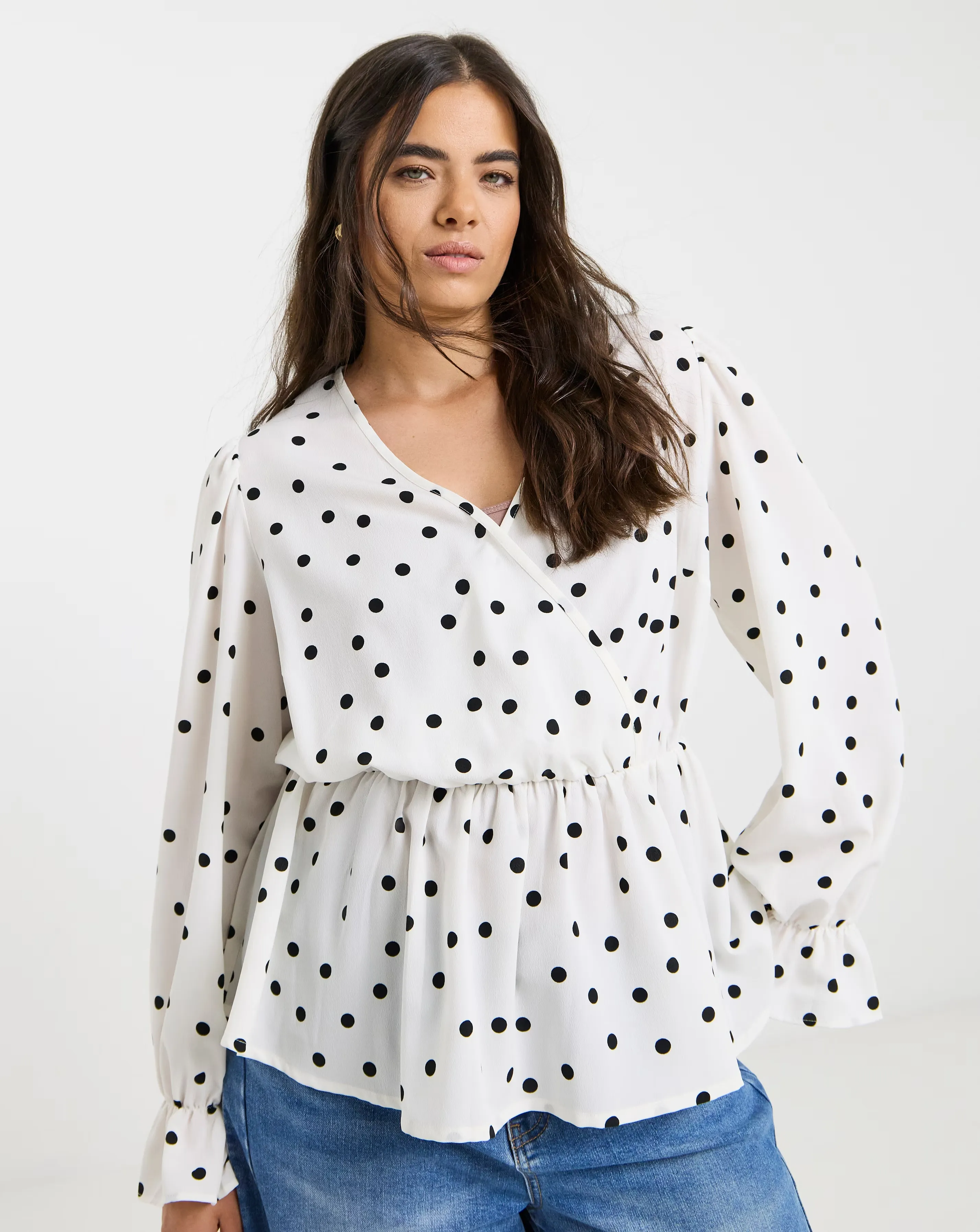 Mono Spot Wrap Front Blouse 1 37343-mono-spot-wrap-front-blouse-1.webp