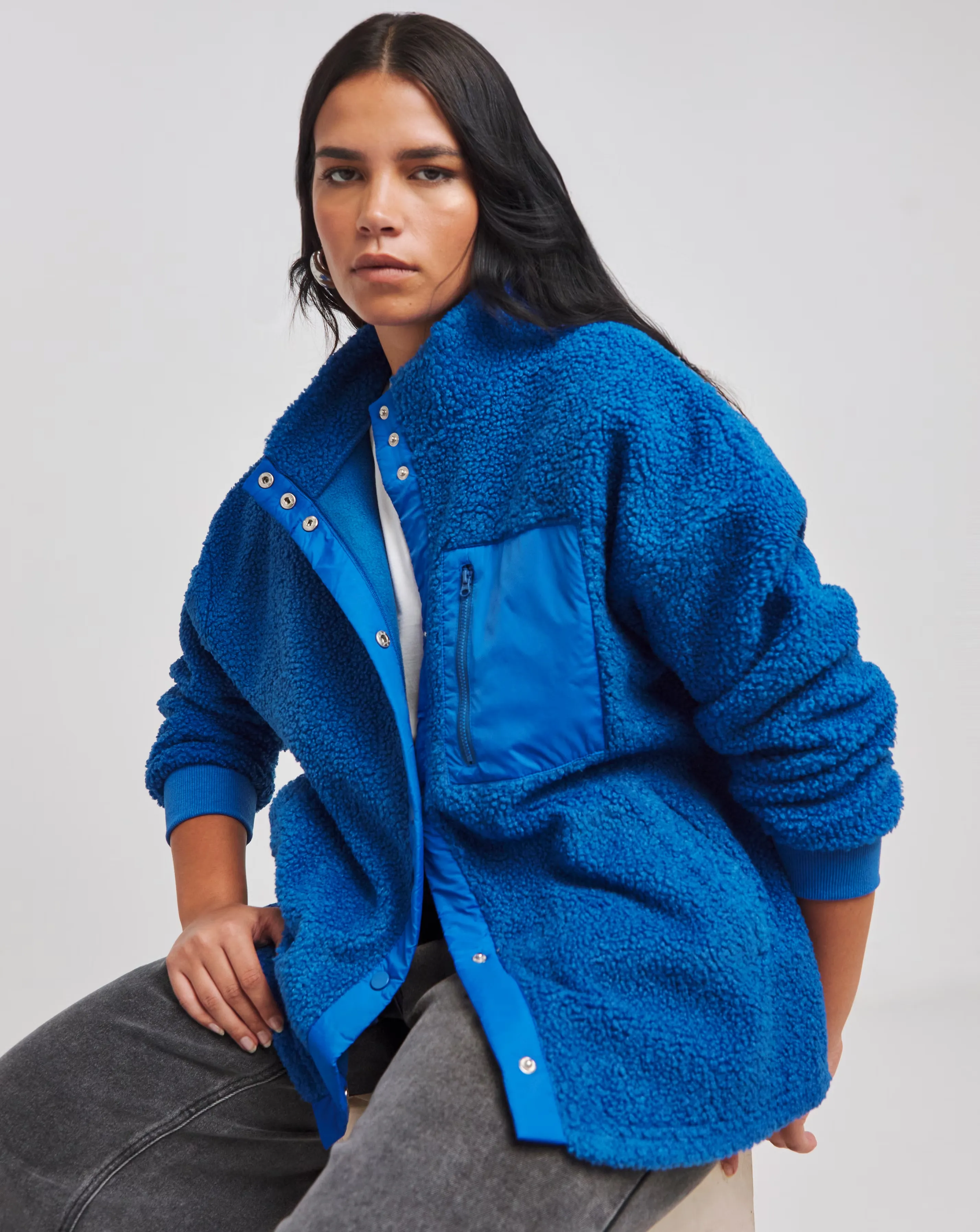 Cobalt Blue Teddy Jacket With Nylon Pocket 1 38902-cobalt-blue-teddy-jacket-with-nylon-pocket-1.webp