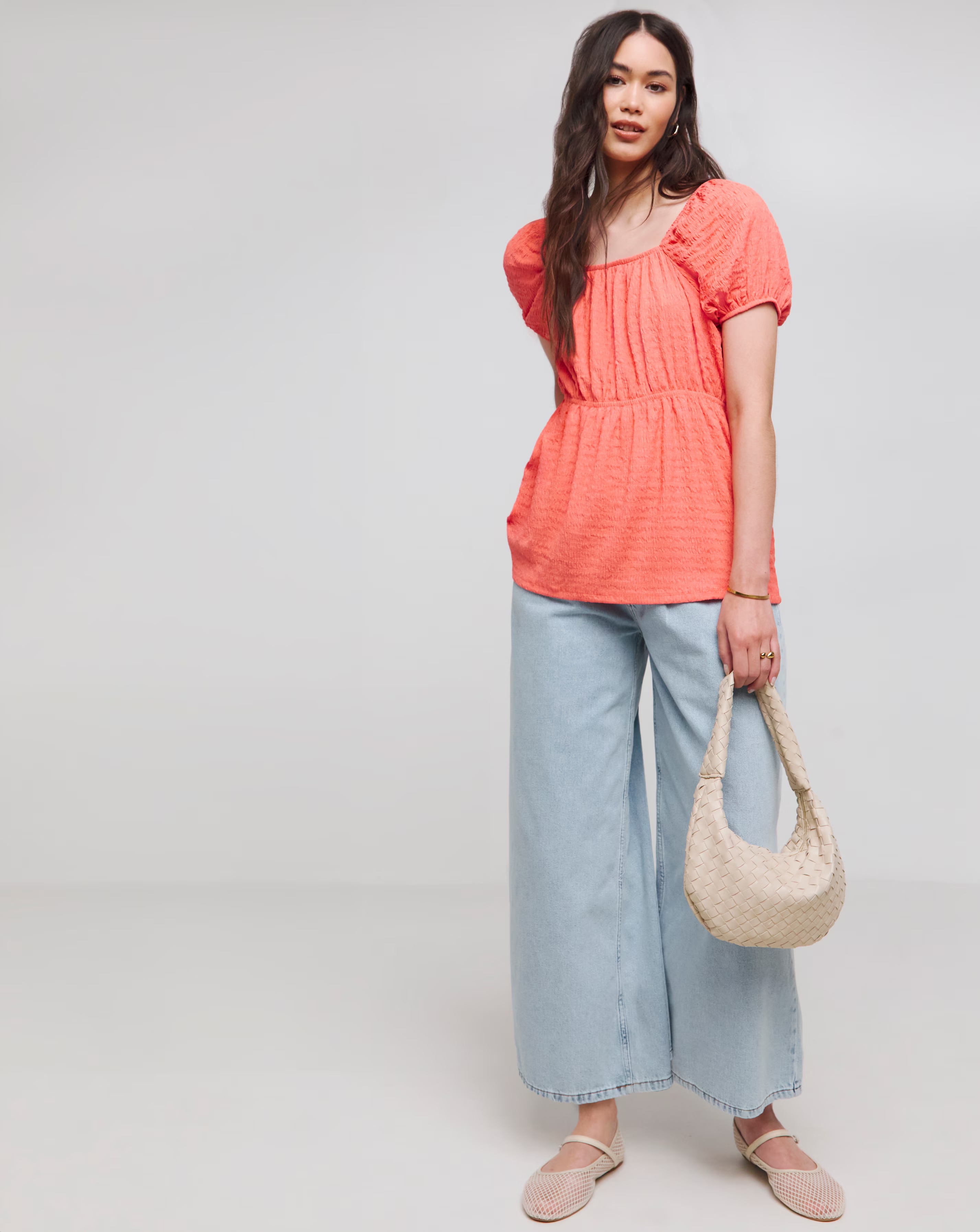 39057-coral-short-sleeve-textured-top-1.webp