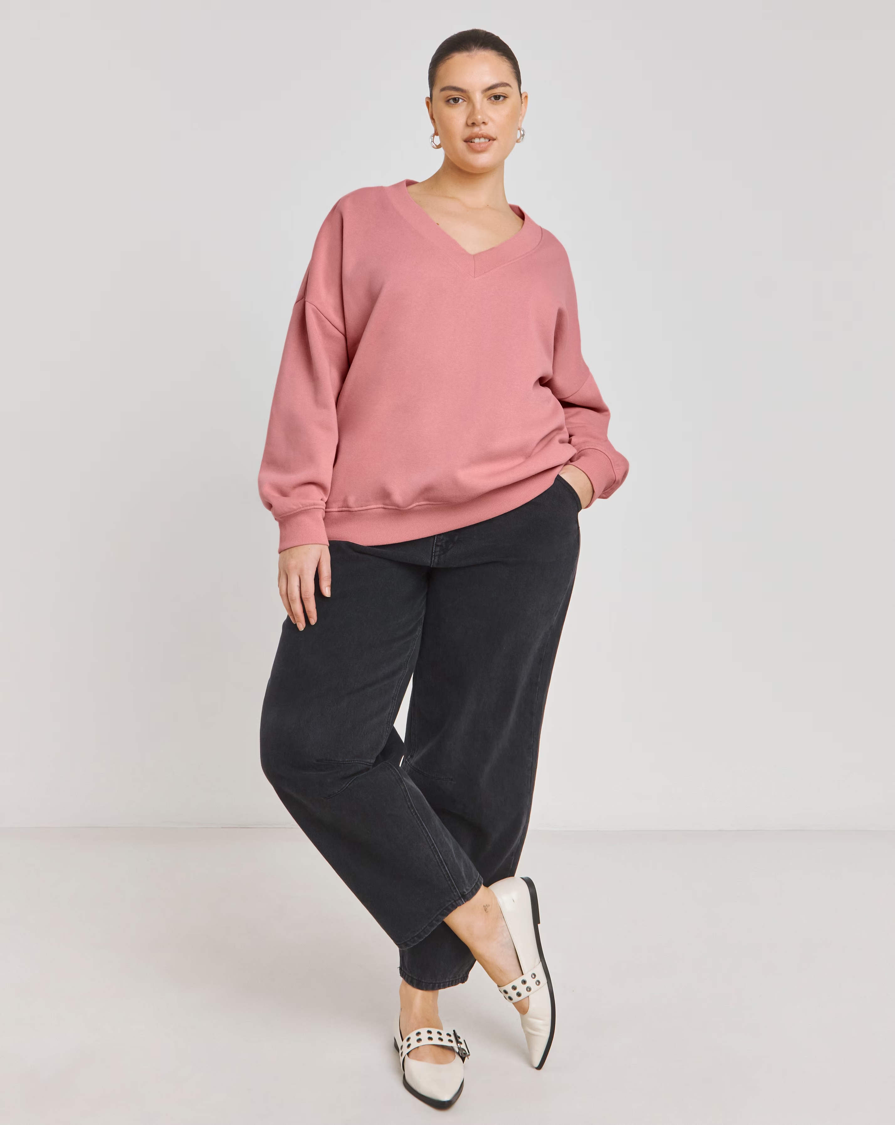 Blush Pink Deep V Neck Sweatshirt 1 40308-blush-pink-deep-v-neck-sweatshirt-1.jpg