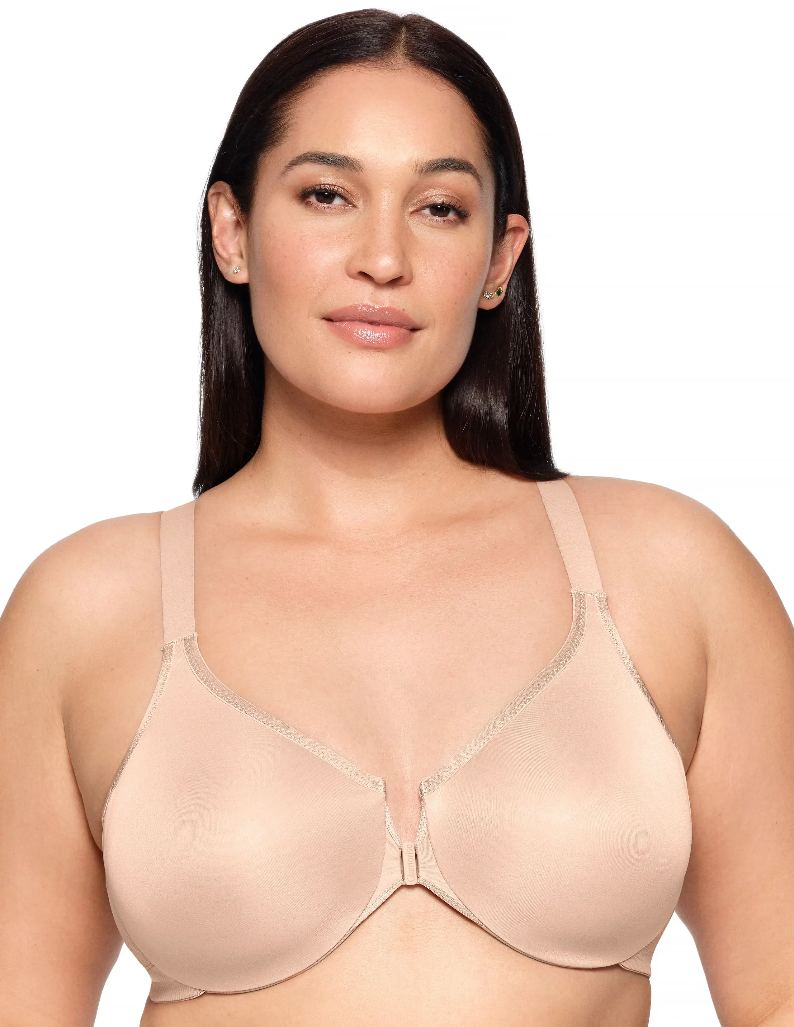 Glamorise Plus Size WonderWire Posture Back Front-Fastening Bra 9265