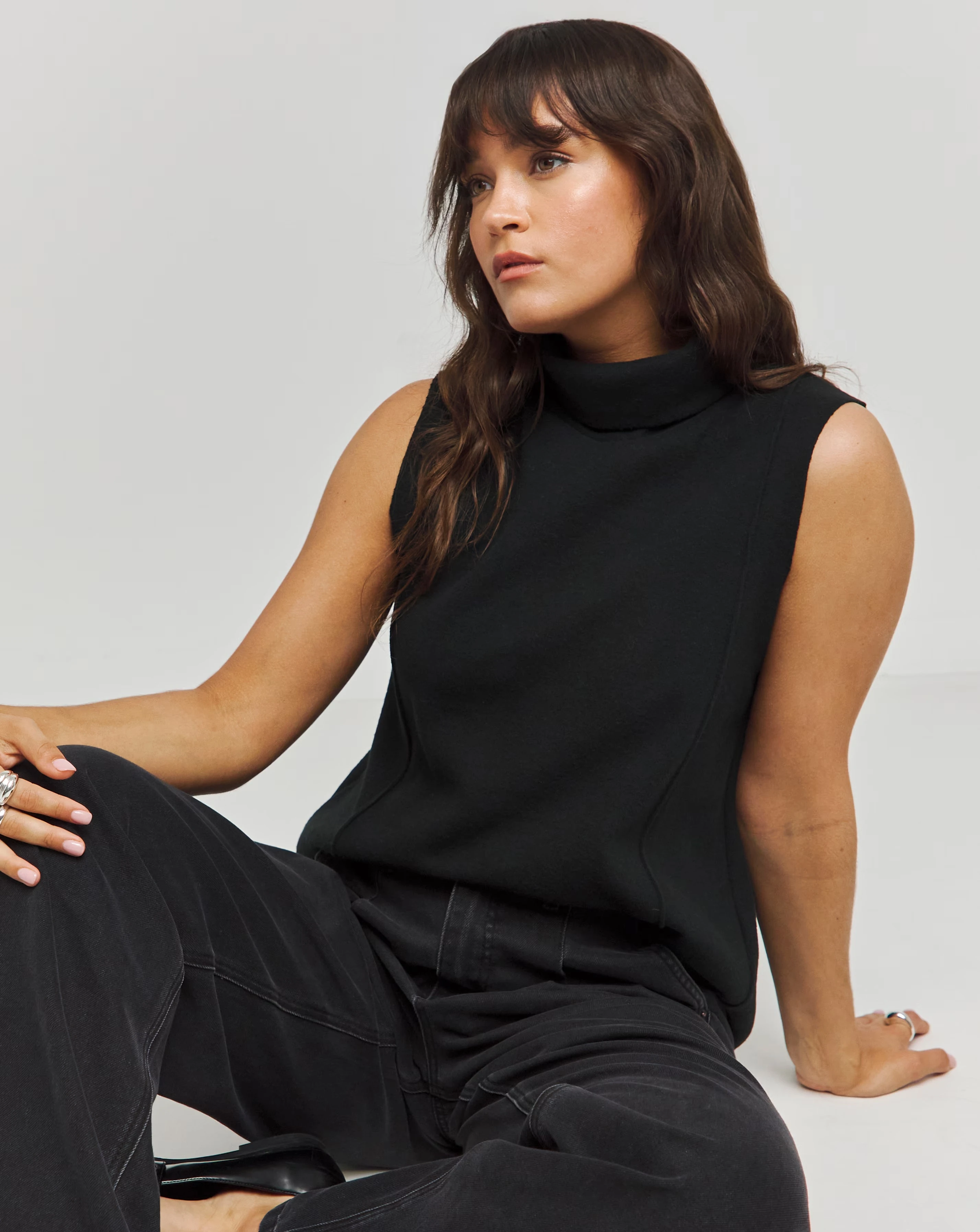Black Cut & Sew Roll Neck Vest 1 42391-black-cut-amp-sew-roll-neck-vest-1.webp
