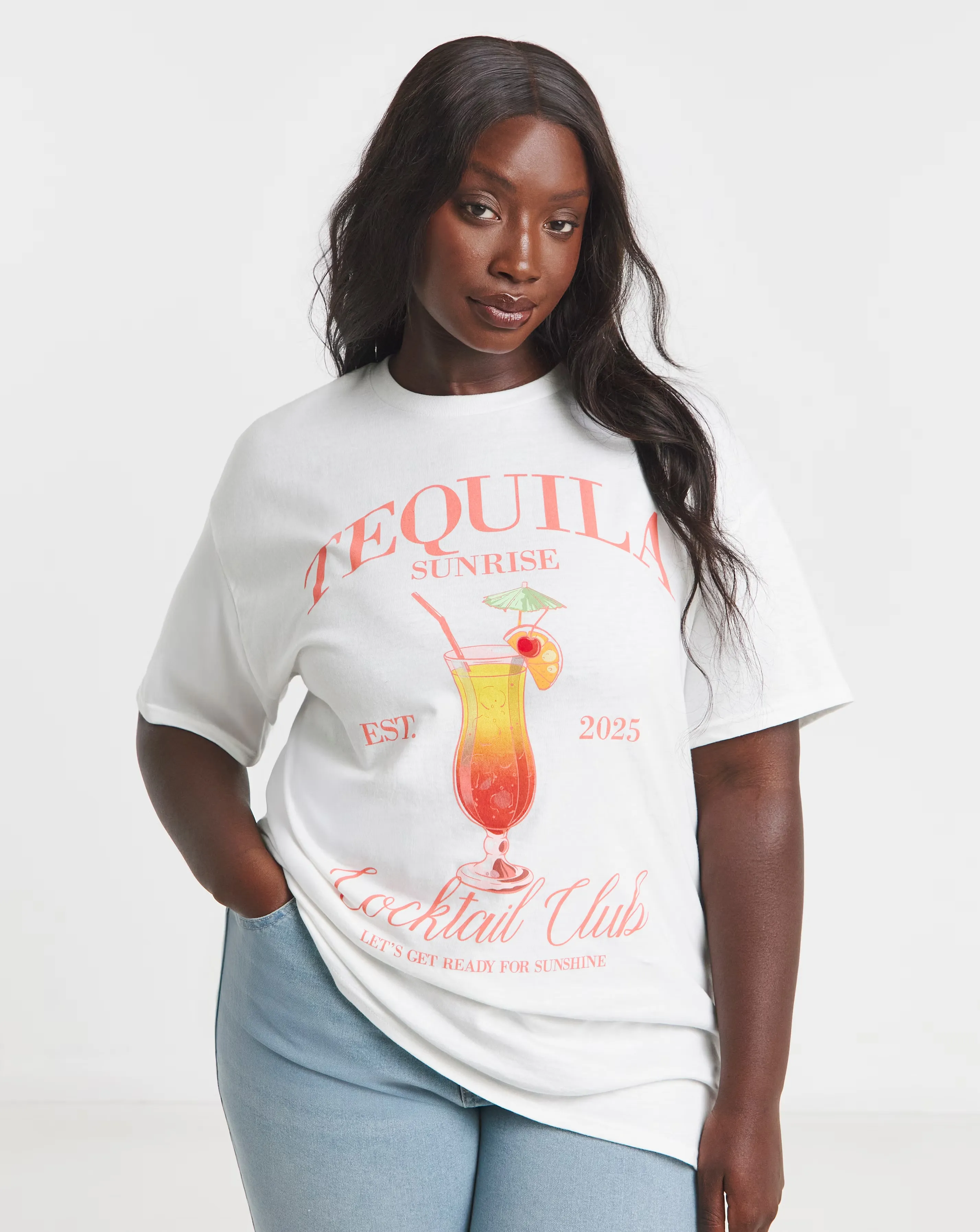 Simply Be White Tequila Slogan T-Shirt