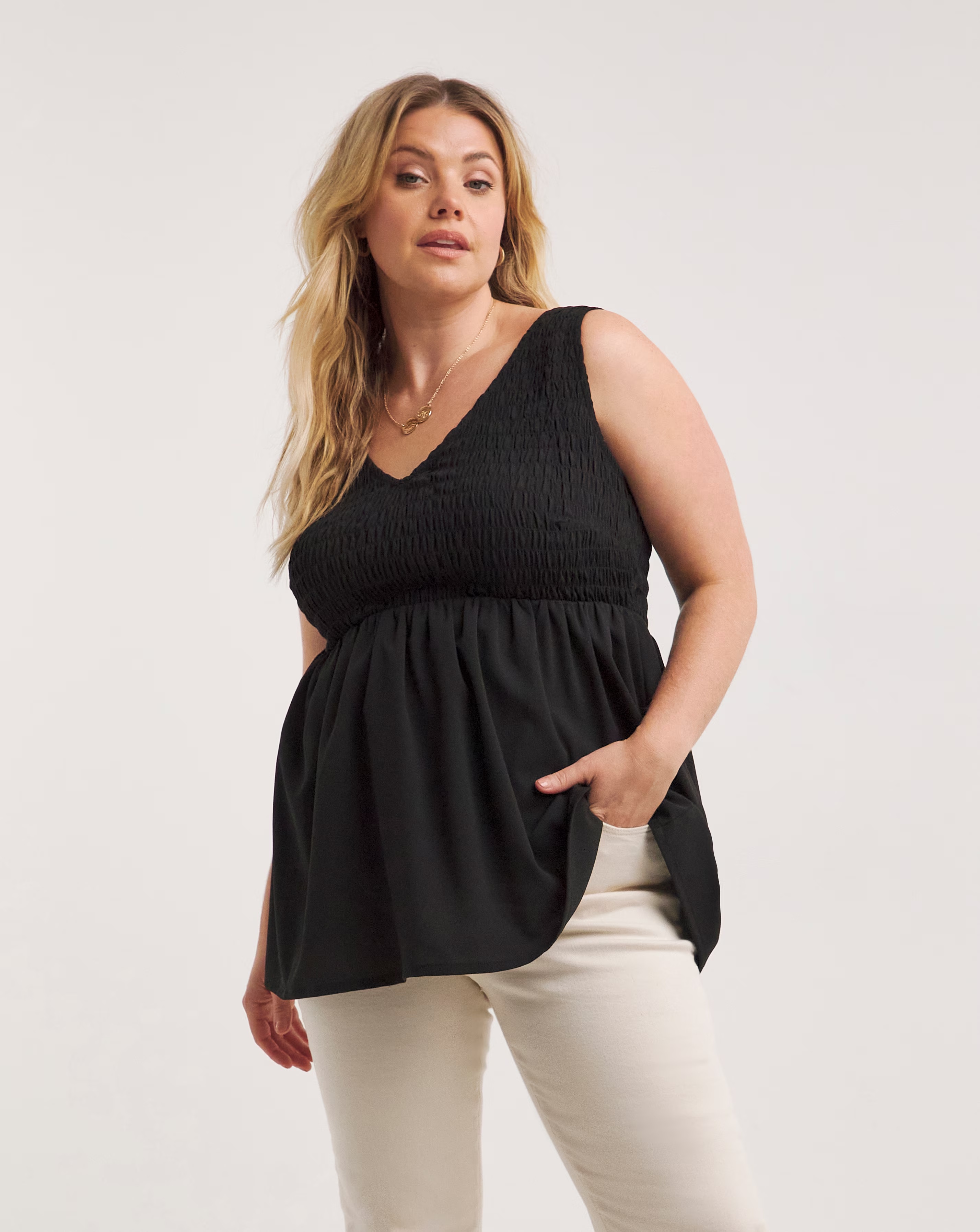 Black Shirred Peplum Vest 1 43421-black-shirred-peplum-vest-1.jpg