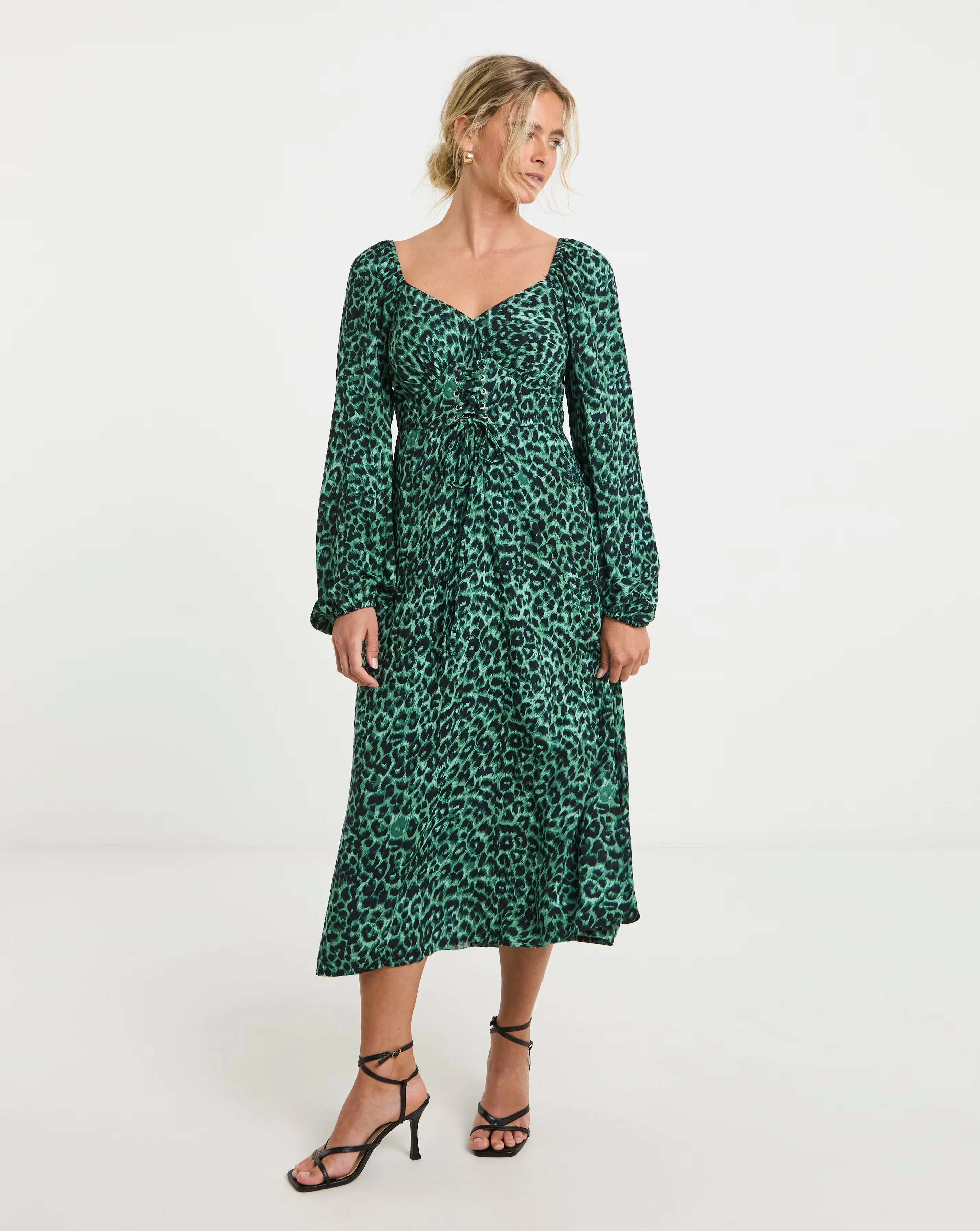 Green Animal Print Corset Detail Midi Dress 1 44248-green-animal-print-corset-detail-midi-dress-1.webp