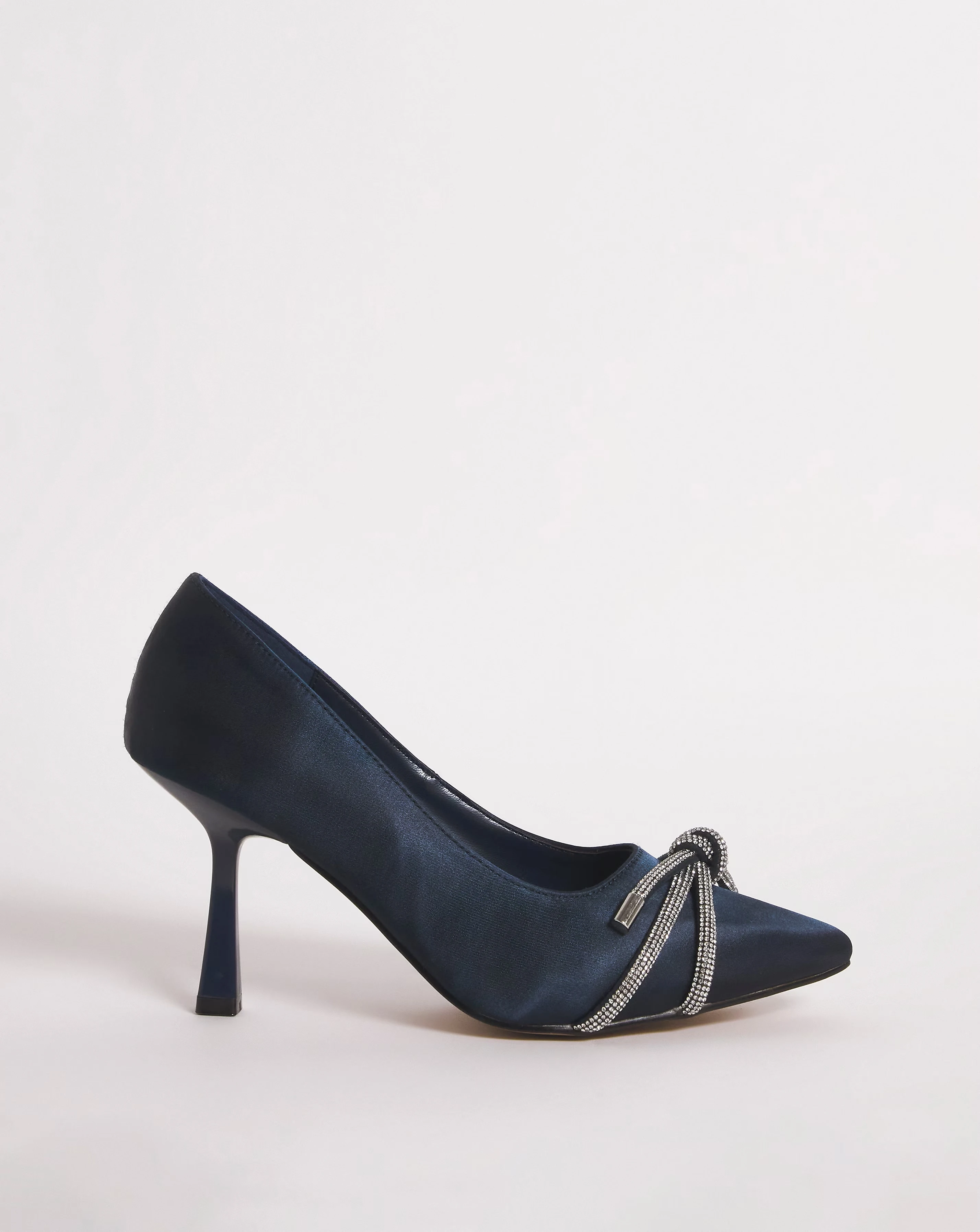 Kara Diamante Knot Heeled Shoes - Extra Wide Fit (EEE)