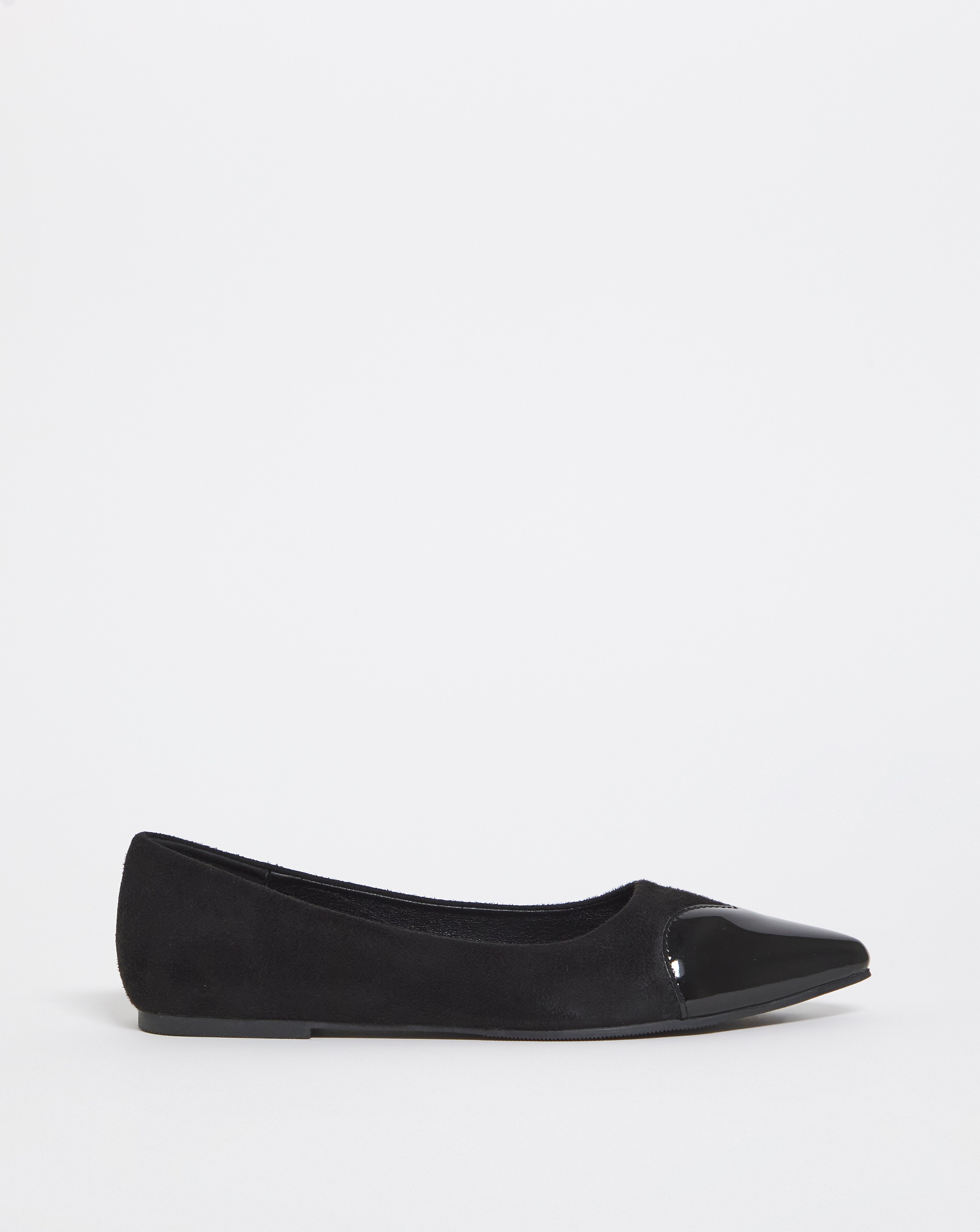 Maya Heart Toe Cap Ballerina Shoes - Extra Wide Fit (EEE)