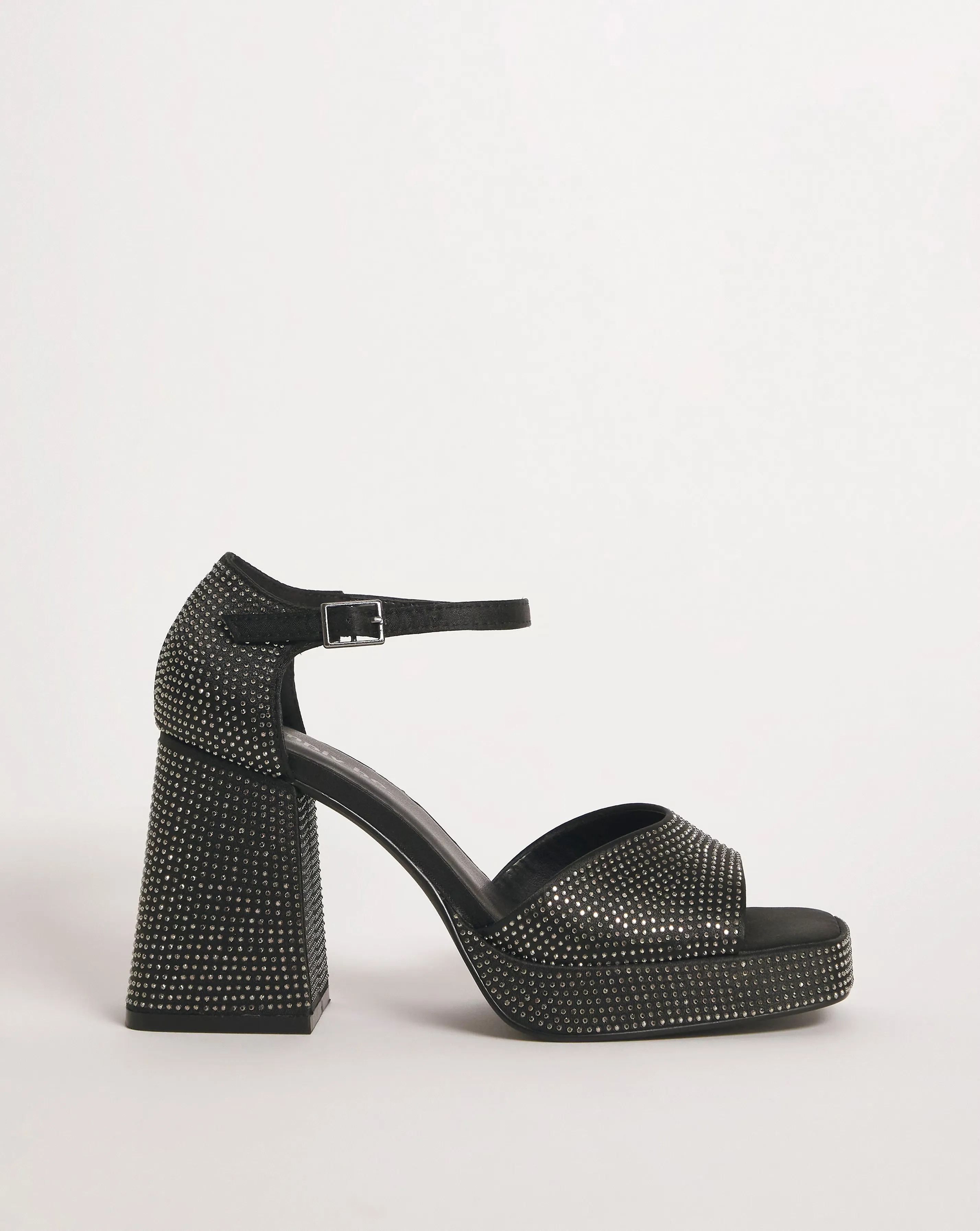 Khloe Diamante Platform Heeled Sandals - Wide Fit (E)