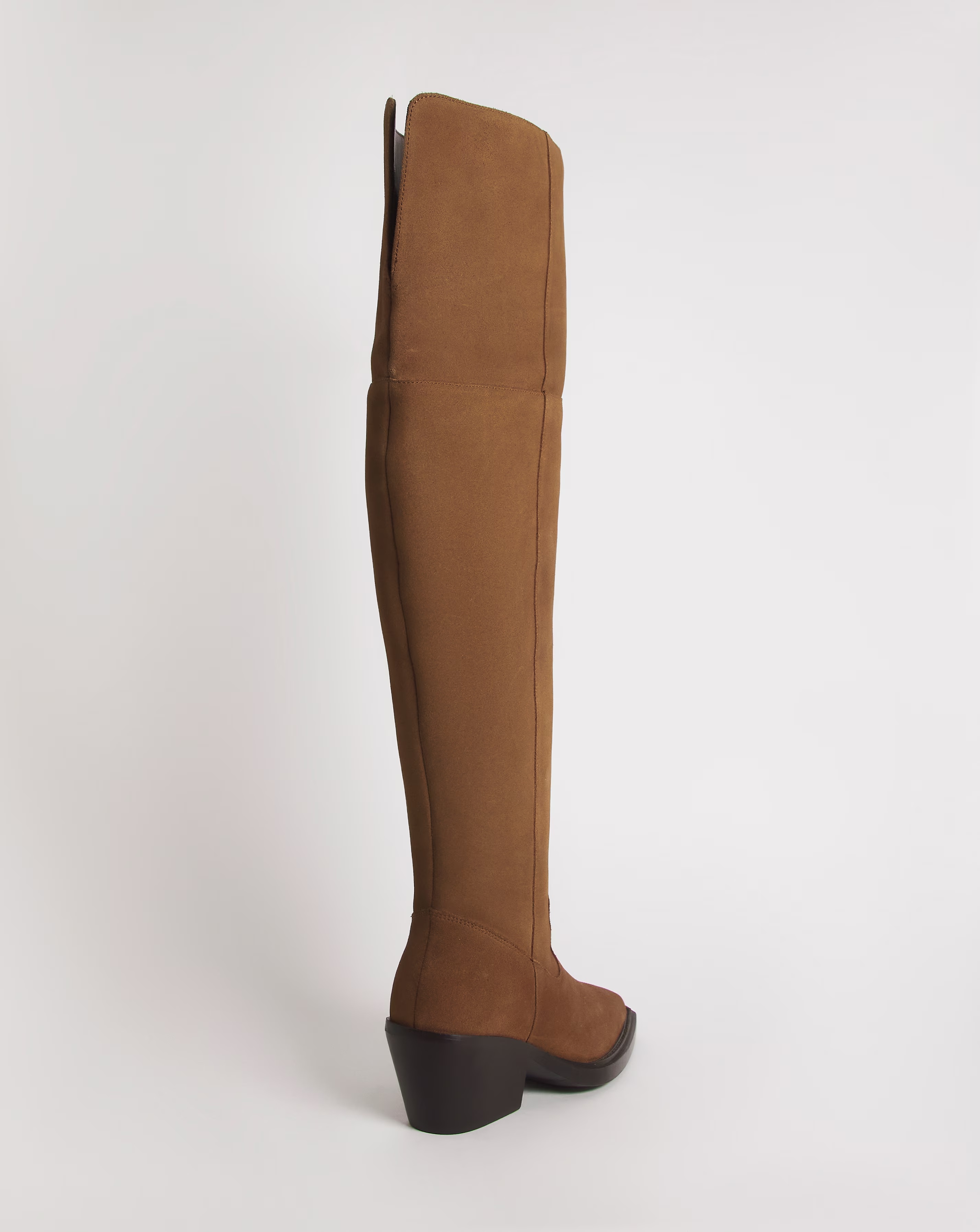 Zena Western Cowboy Suede Over The Knee Boots Wide E Fit Super Curvy Calf