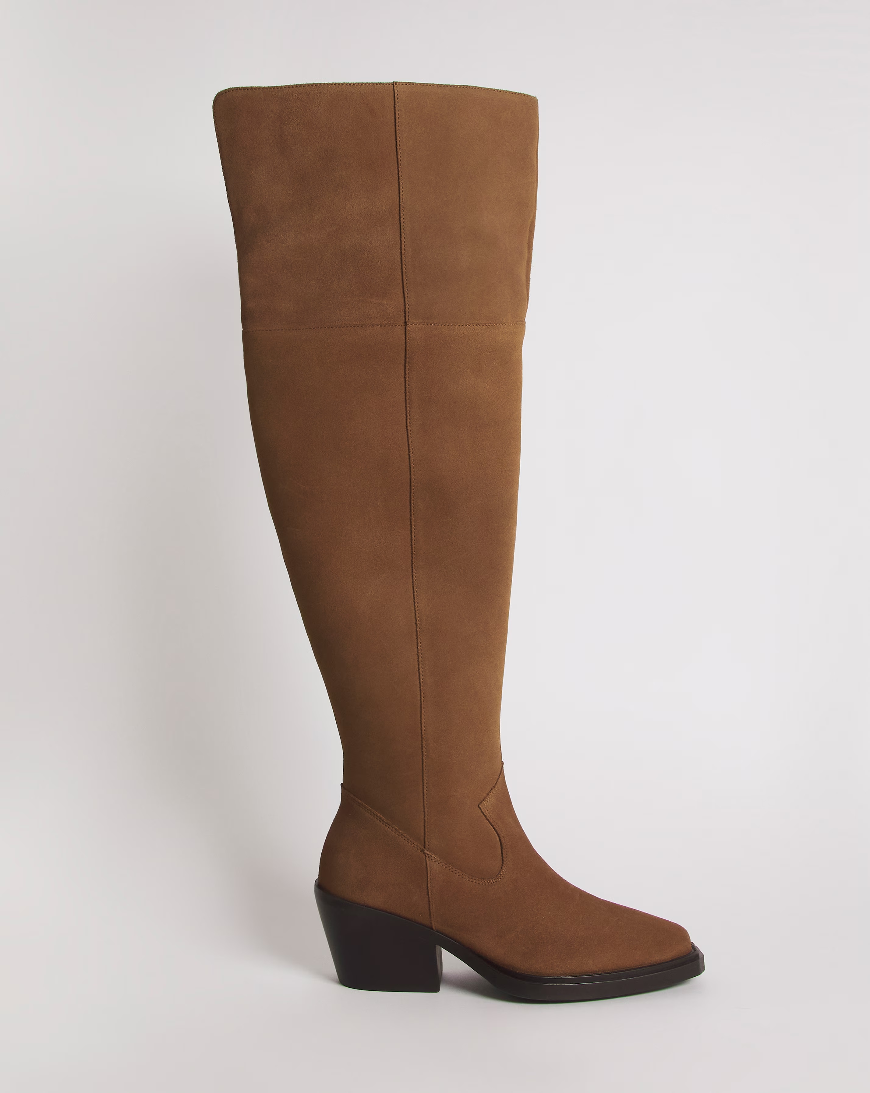 Zena Western Cowboy Suede Over The Knee Boots Ex Wide EEE Fit Super Curvy Calf
