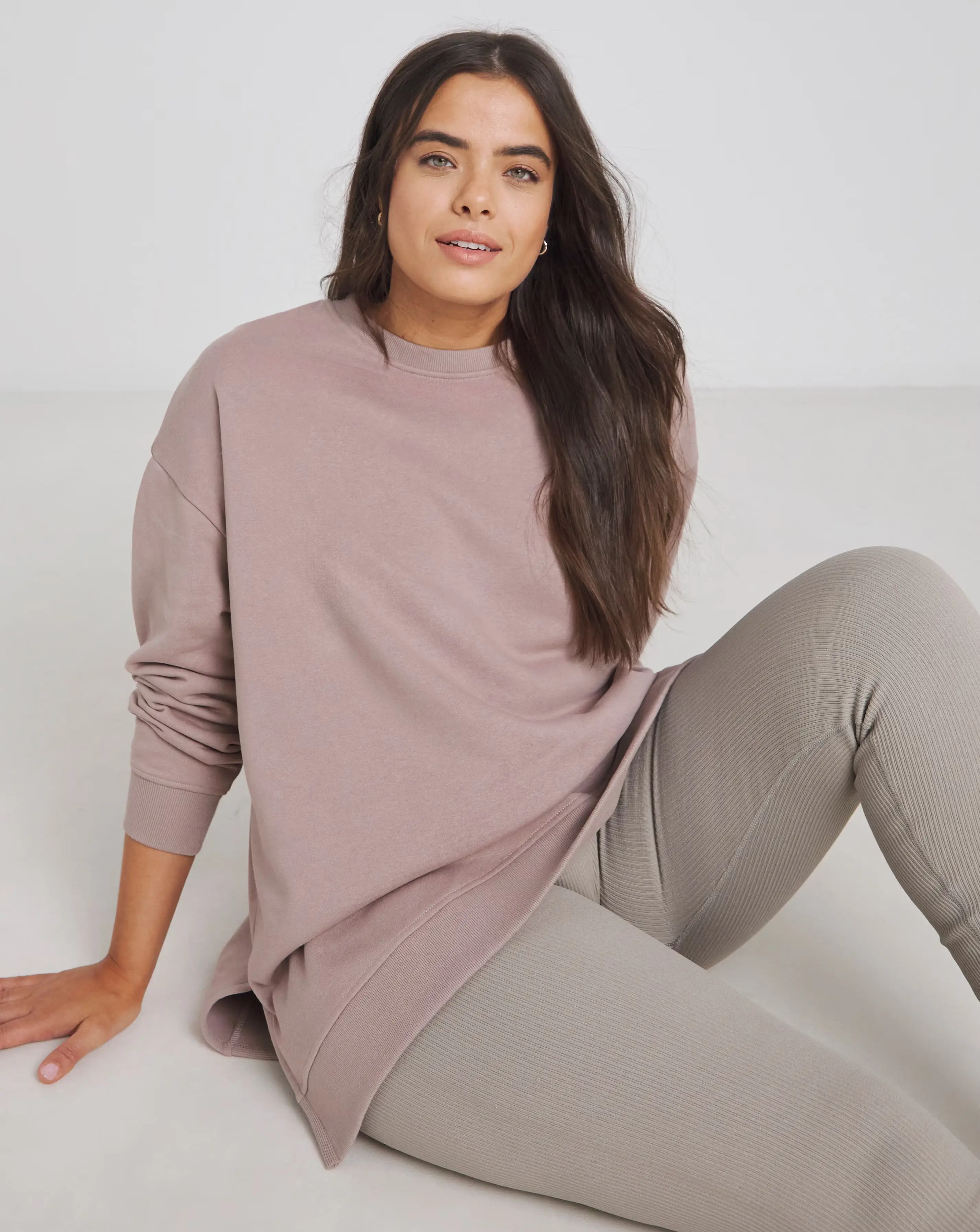 Simply Be Mocha Side Split Sweatshirt Tunic 1 46229-simply-be-mocha-side-split-sweatshirt-tunic-1.webp
