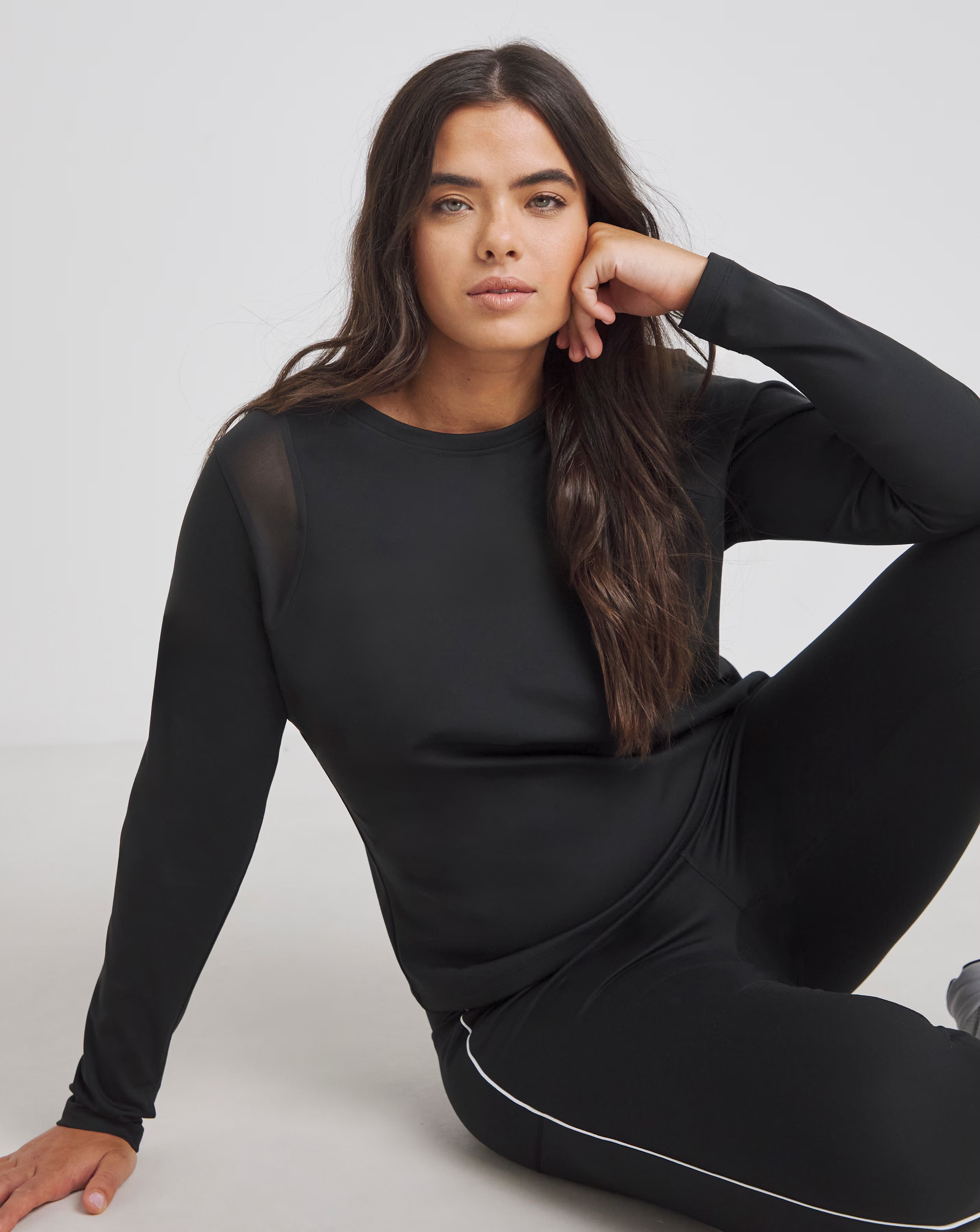 SB3 Black Active Sheer Shoulder Long Sleeve Top 1 46254-sb3-black-active-sheer-shoulder-long-sleeve-top-1.jpg
