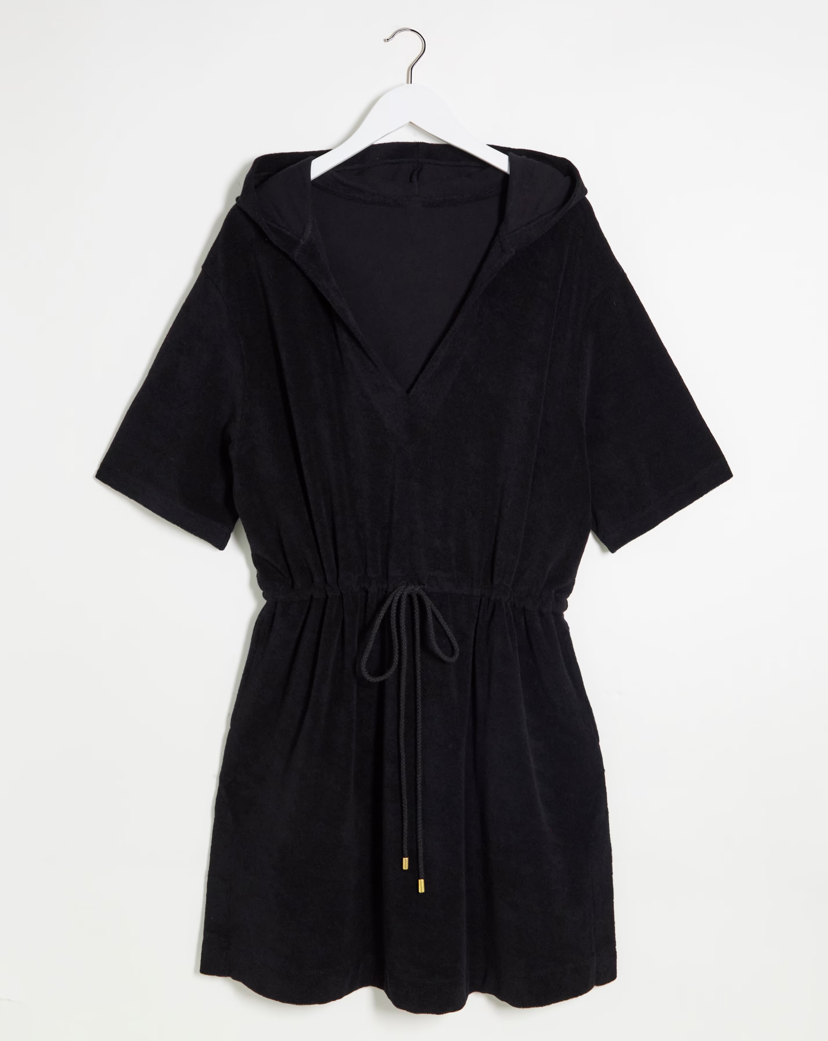 Black Cotton Towelling Poncho 1 46738-black-cotton-towelling-poncho-1.jpg