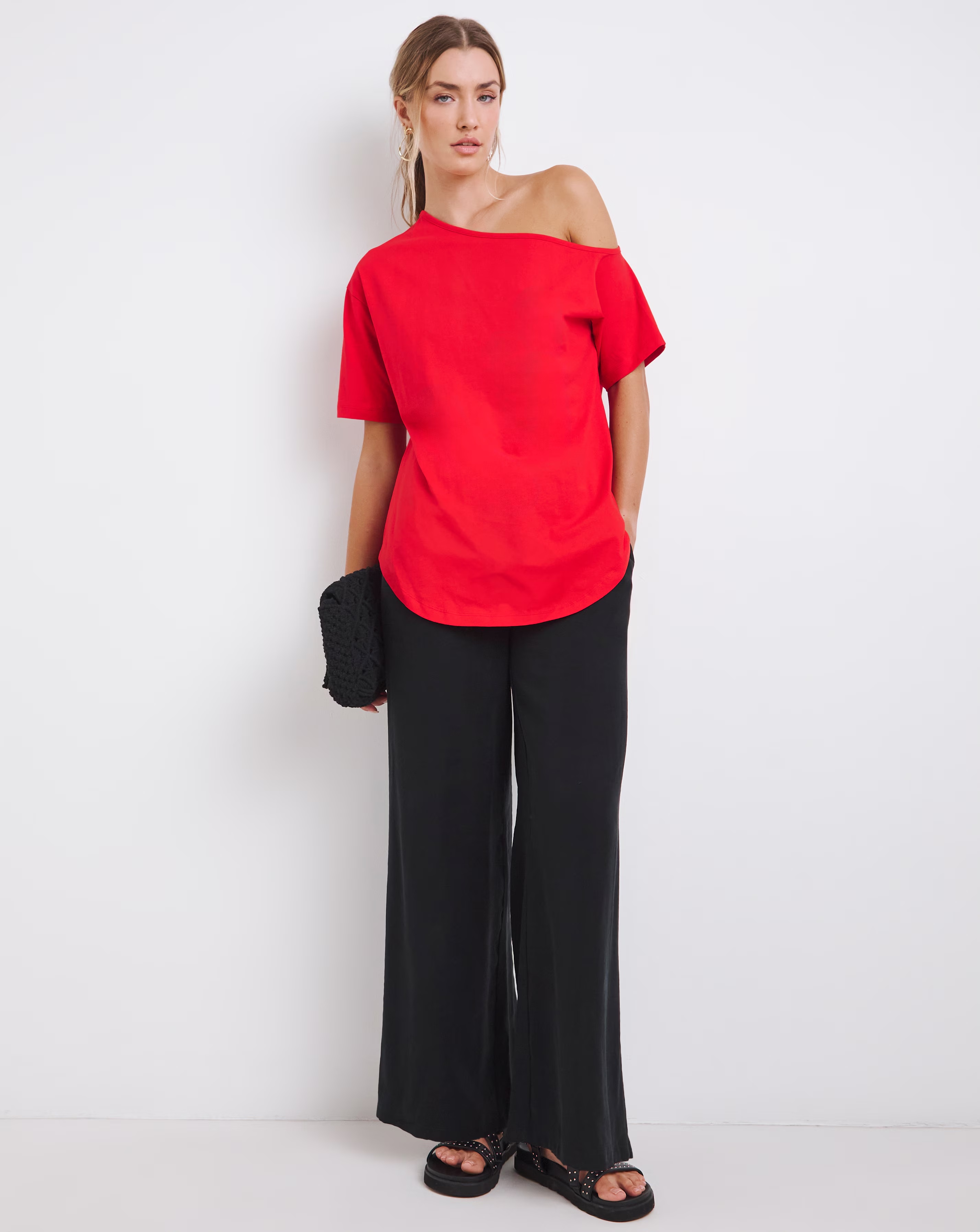 Red Off The Shoulder Top