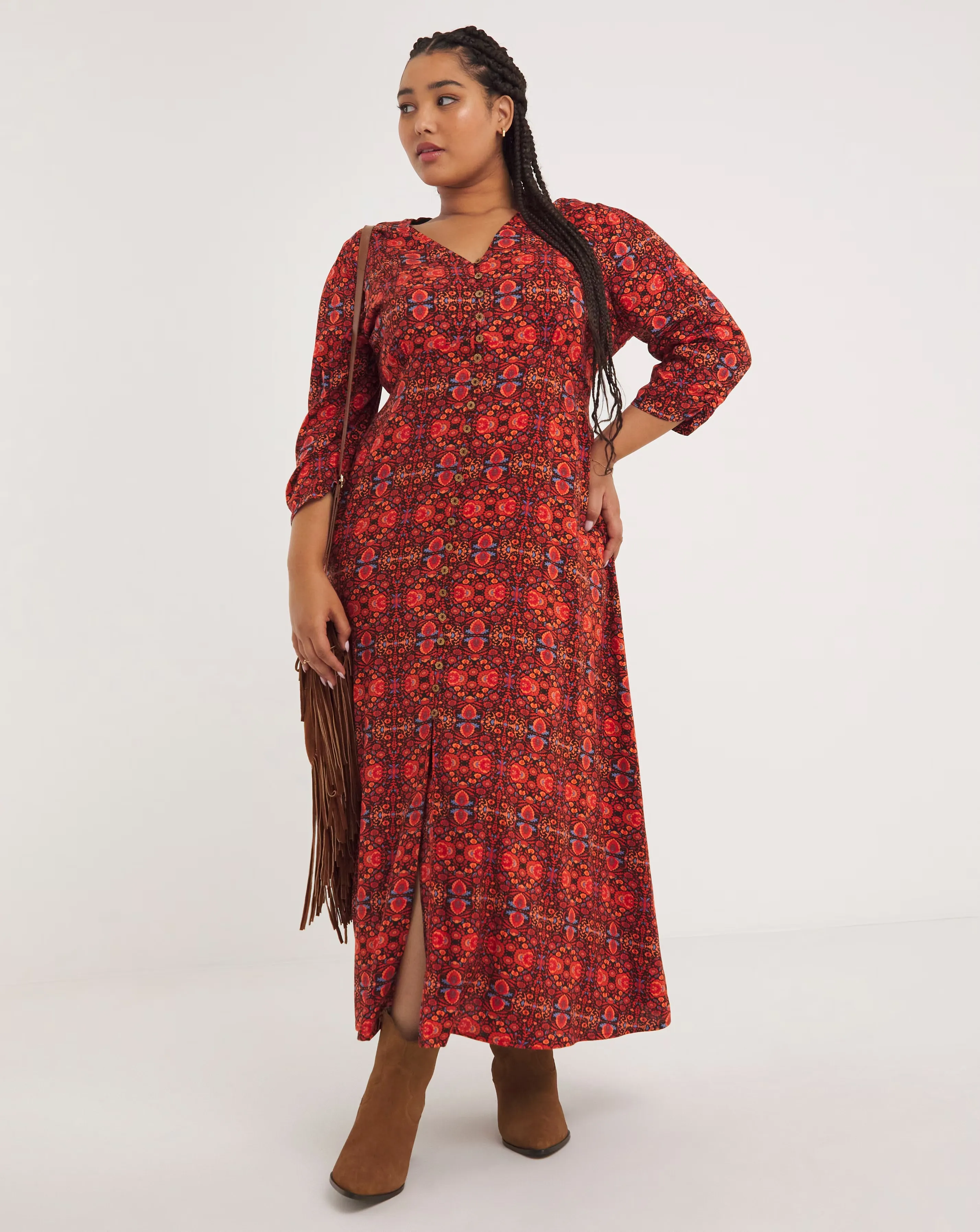 Joe Browns Layla Red Button Through Dress