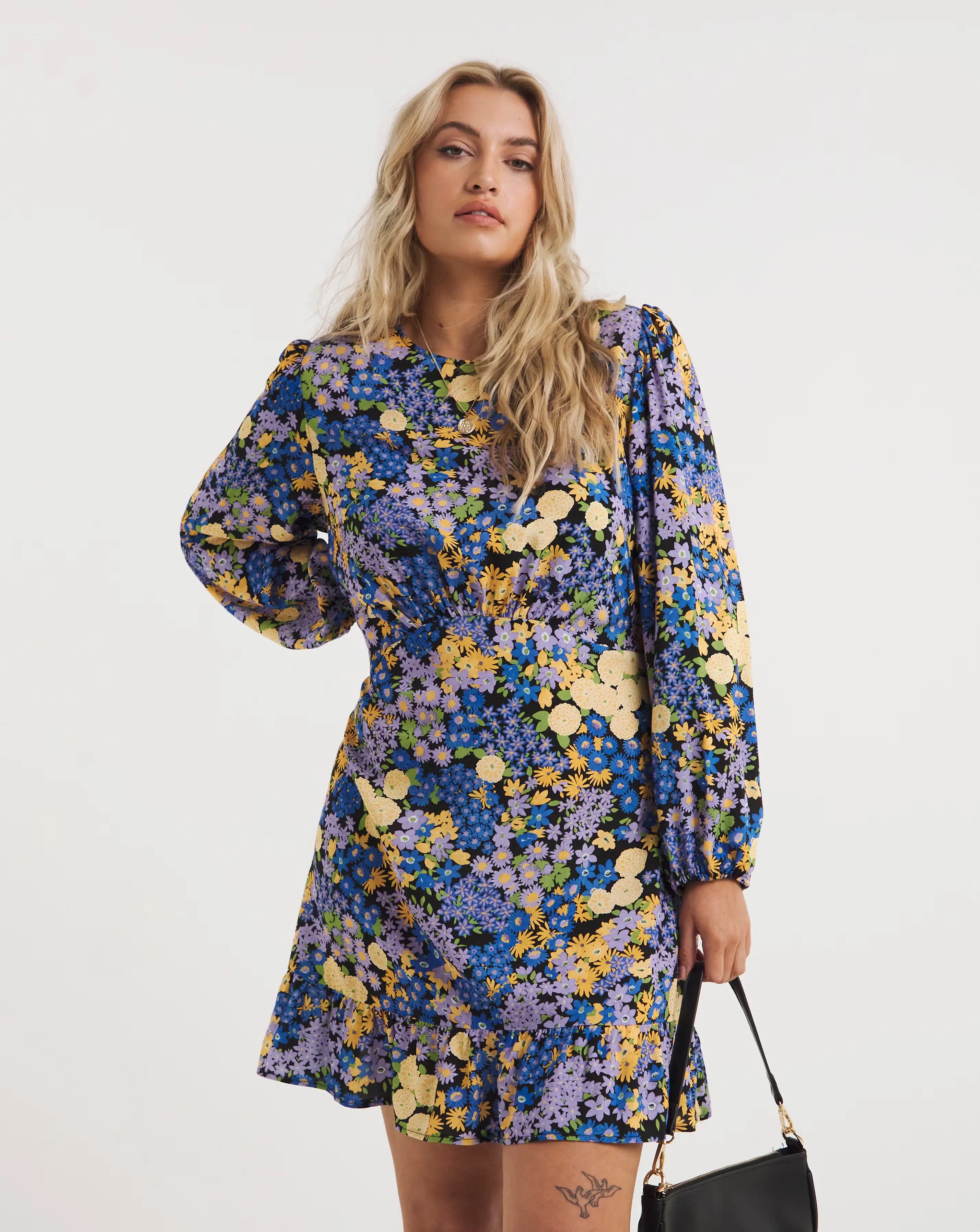 Nobody's Child Serena Long Sleeve Mini Dress