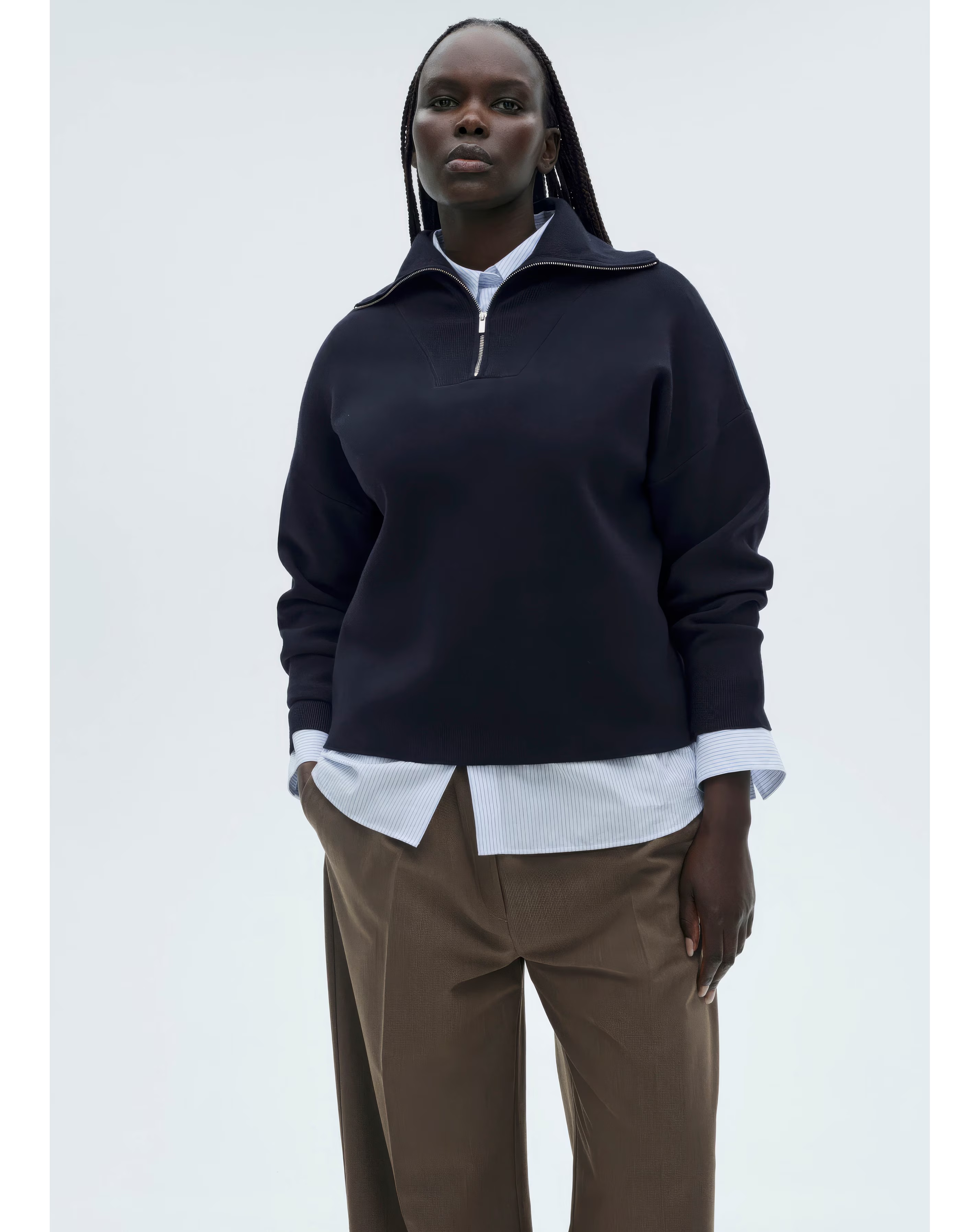 Mango Latitas Zip Up Sweater