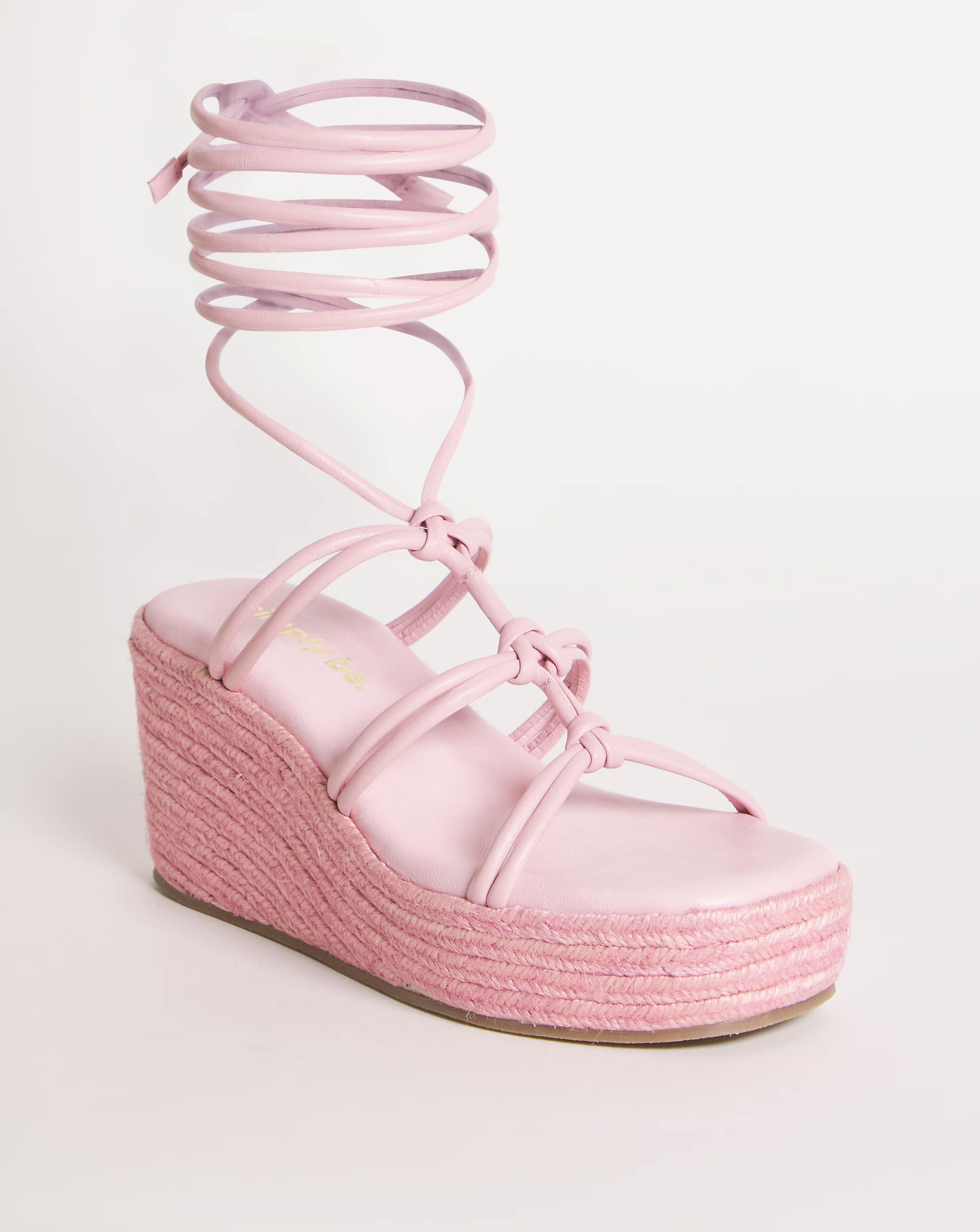 Neve Ankle Tie Wedge Espadrille Sandals Wide Fit