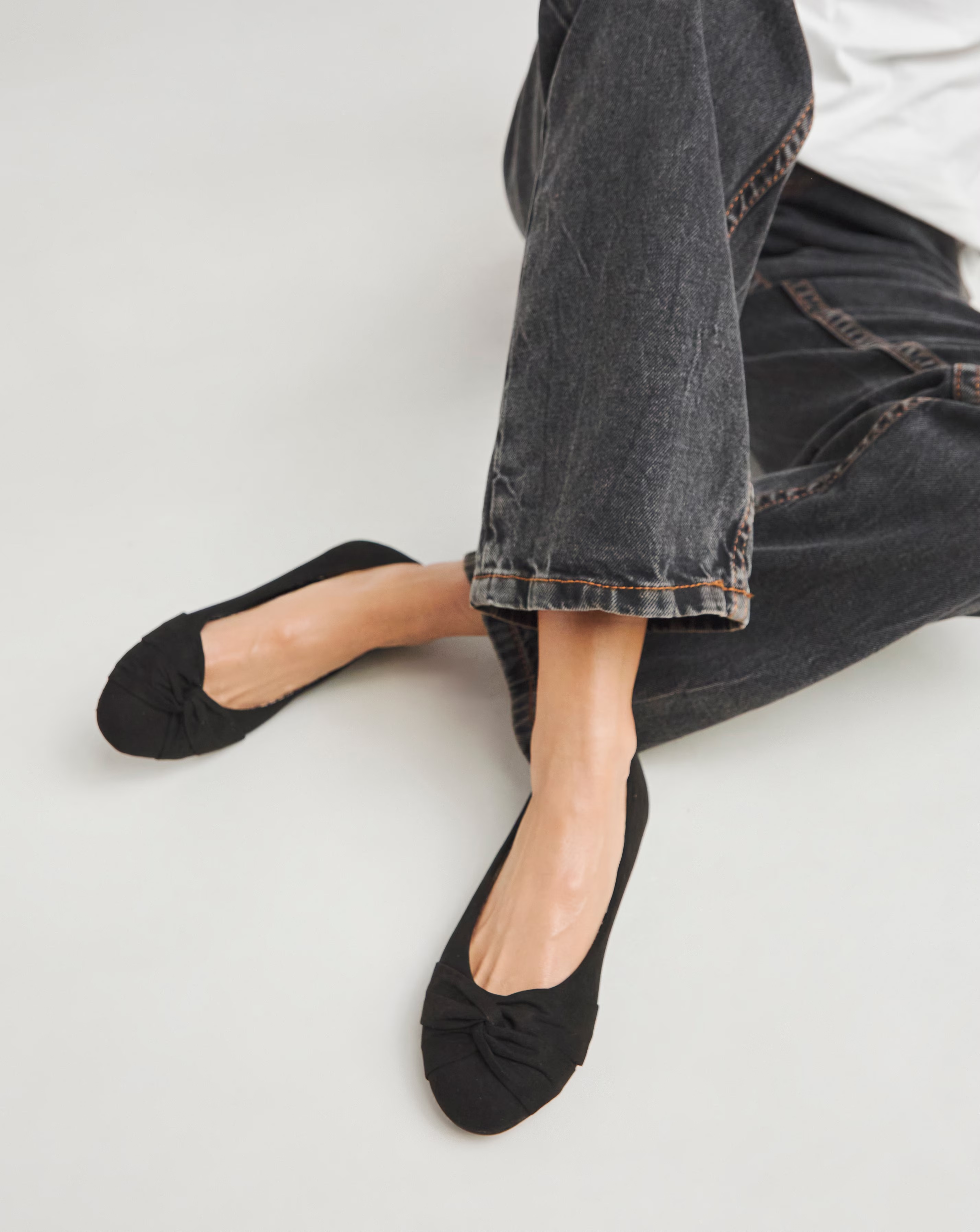 Nova Twist Front Ballerina Shoes - Wide Fit (E)