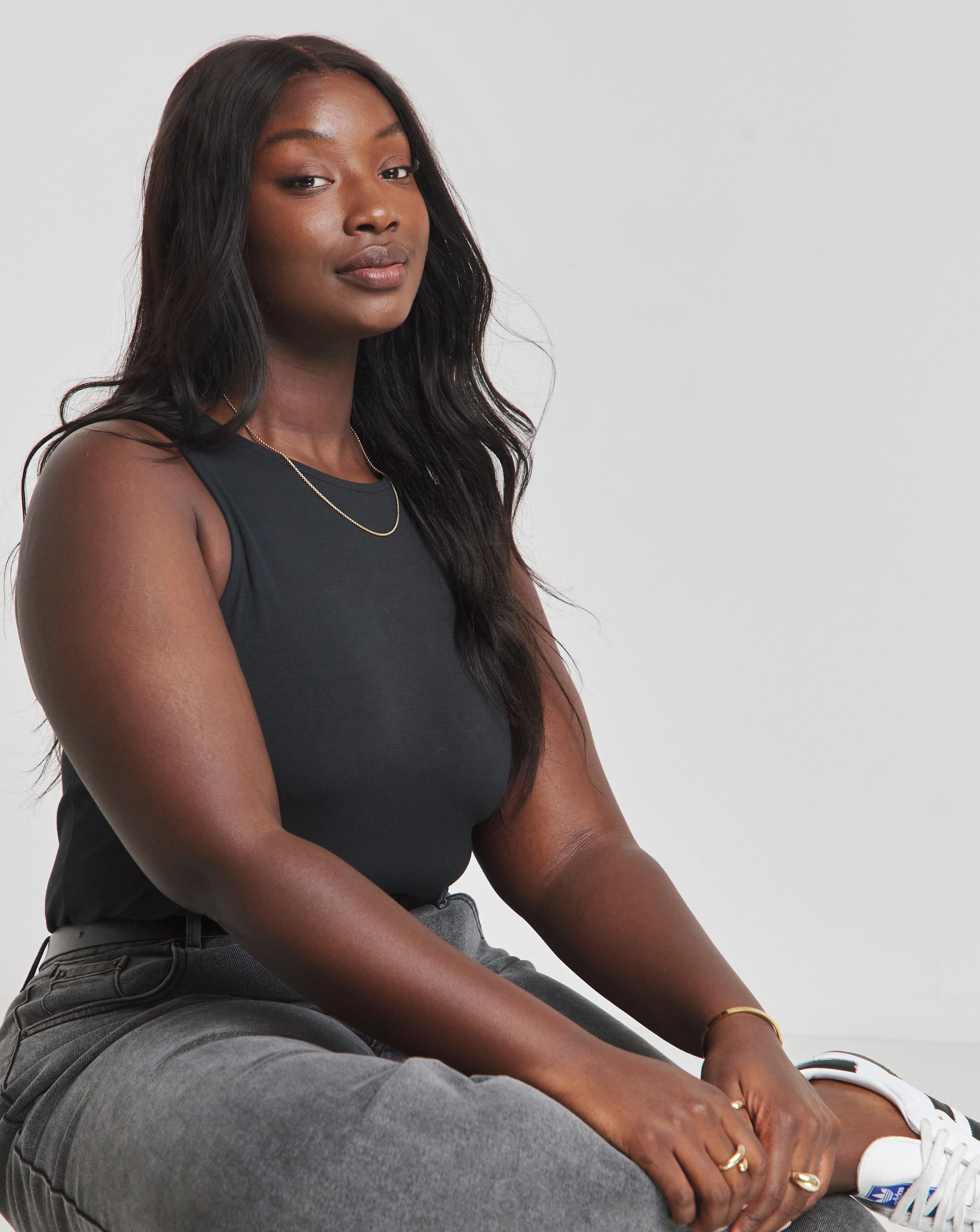 Simply Be Black Racer Neck Bodysuit