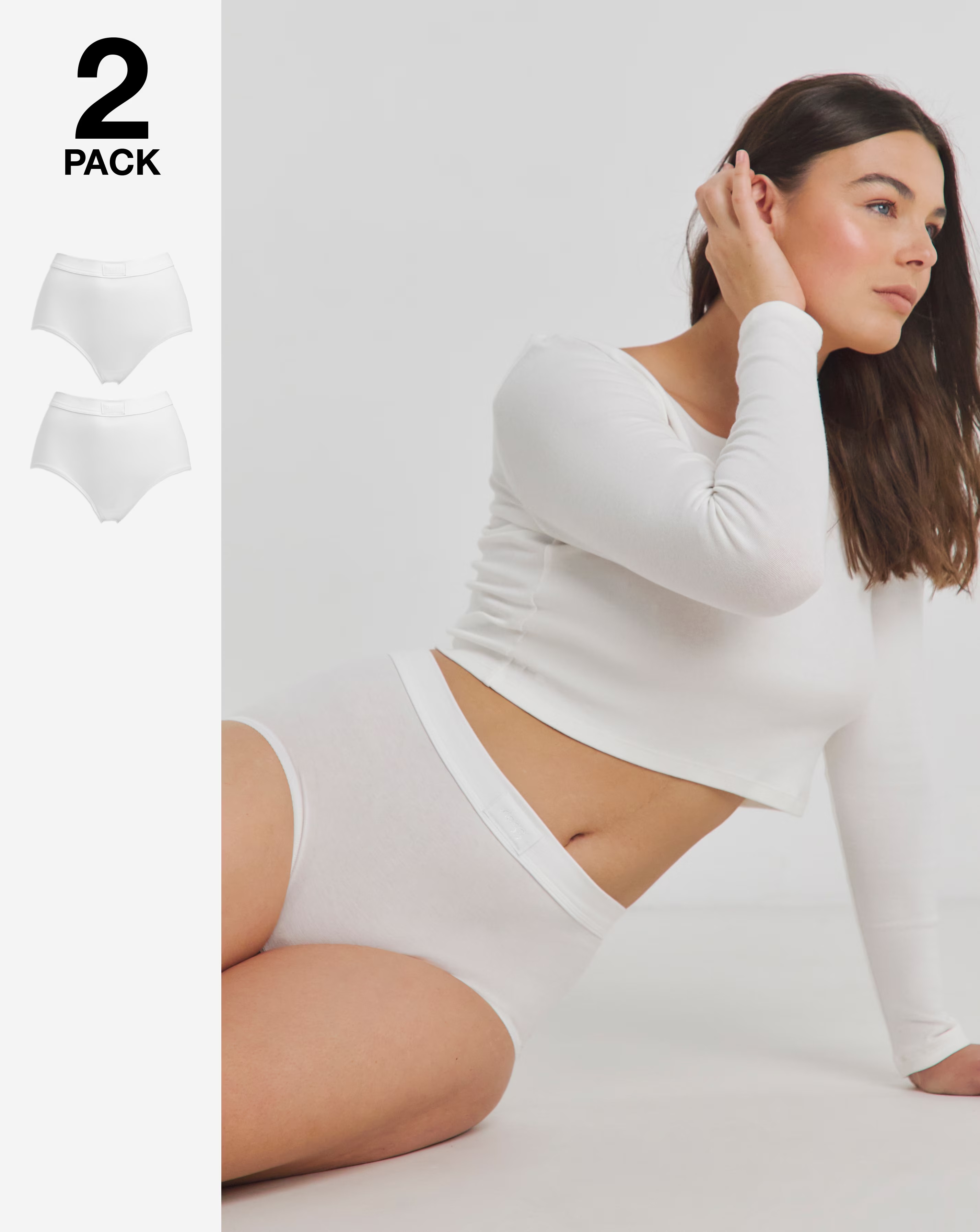 Sloggi (2 Pack) Cotton Double Comfort Maxi Knickers White