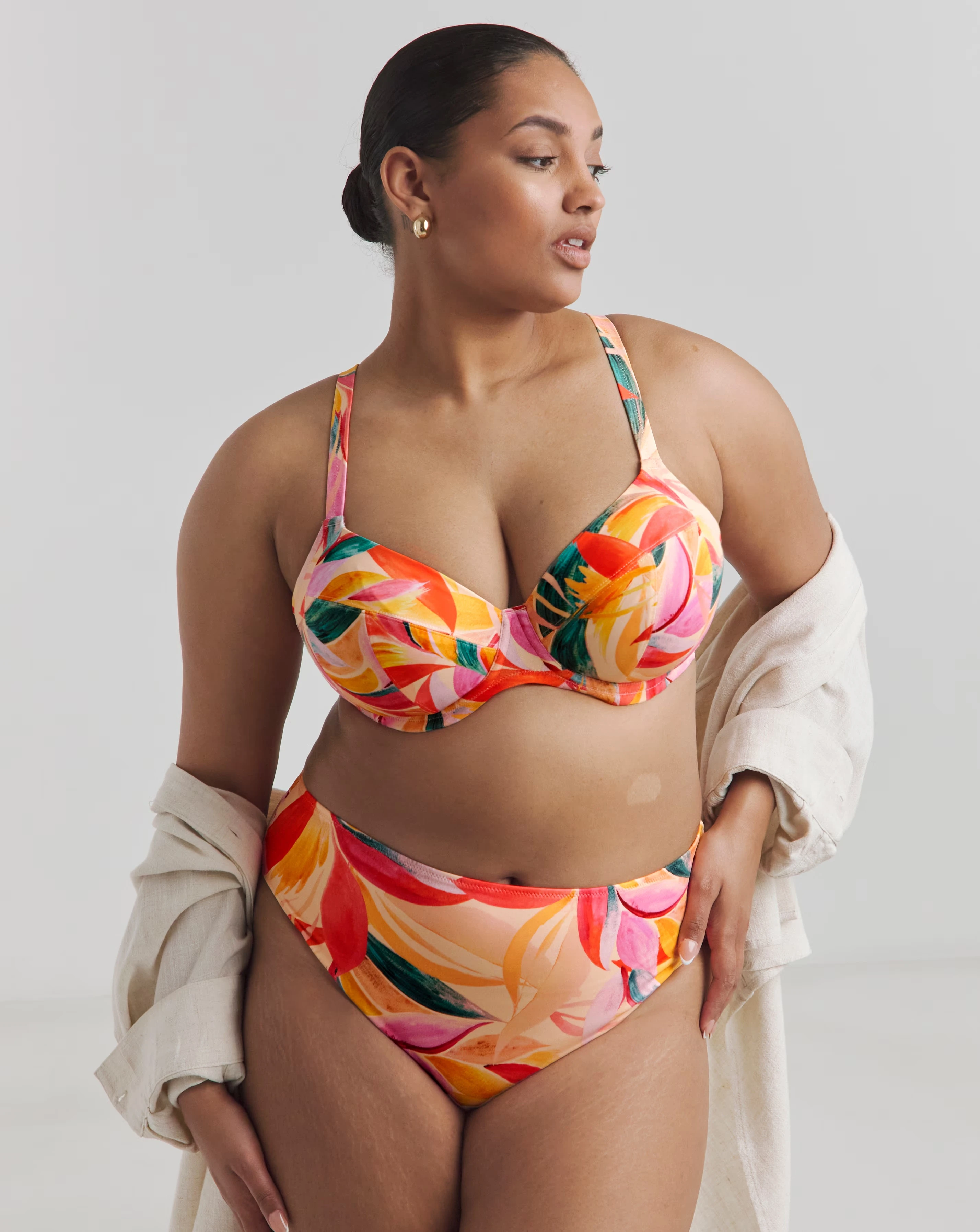 Elomi Sancho Beach Mid Rise Bikini Brief Mango