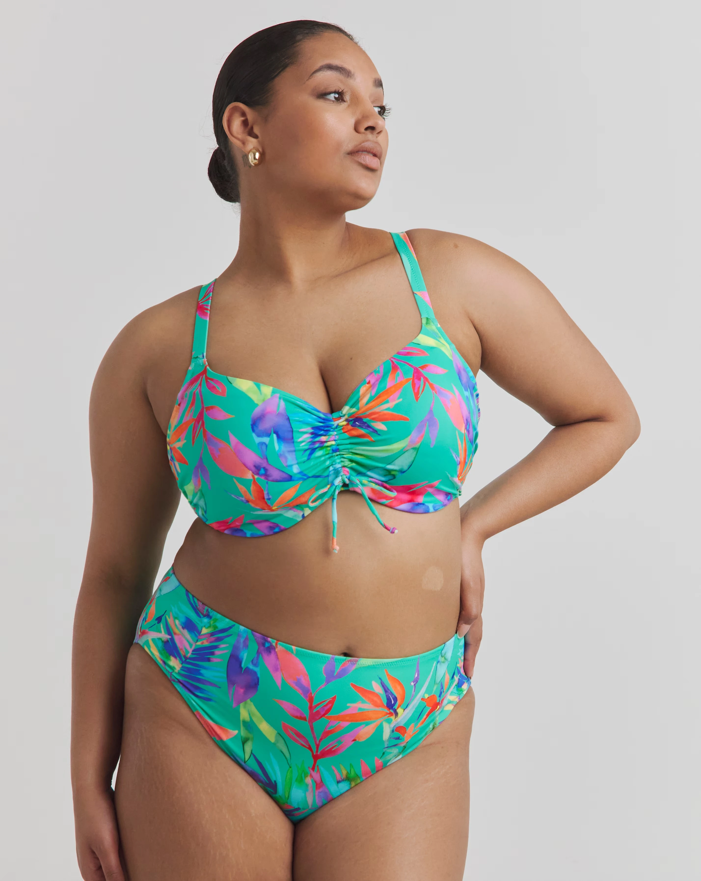 Elomi Toyama Tides Mid Rise Bikini Brief Jade