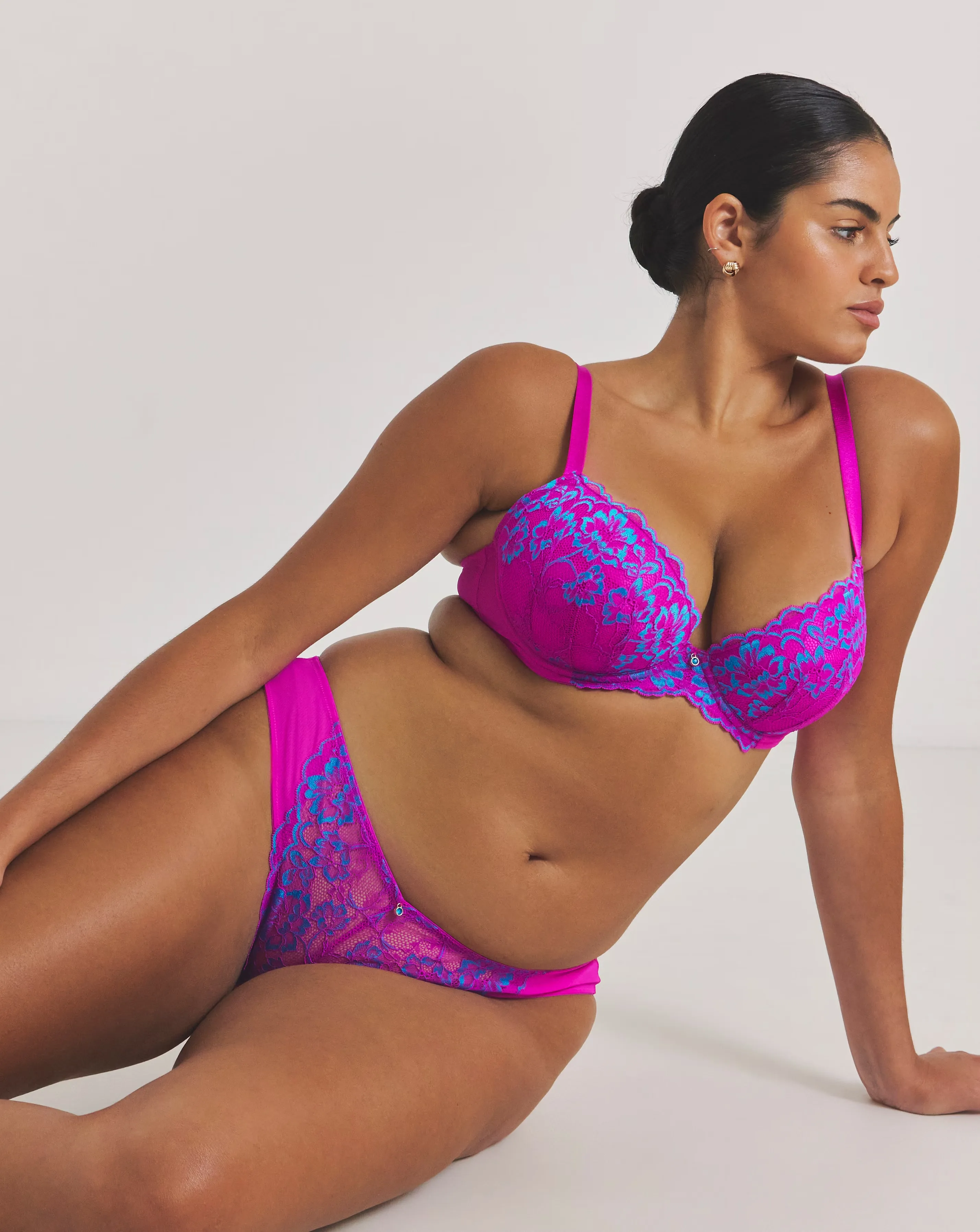 Ann Summers Sexy Lace Planet Two Tone Brazilian Pink/Blue