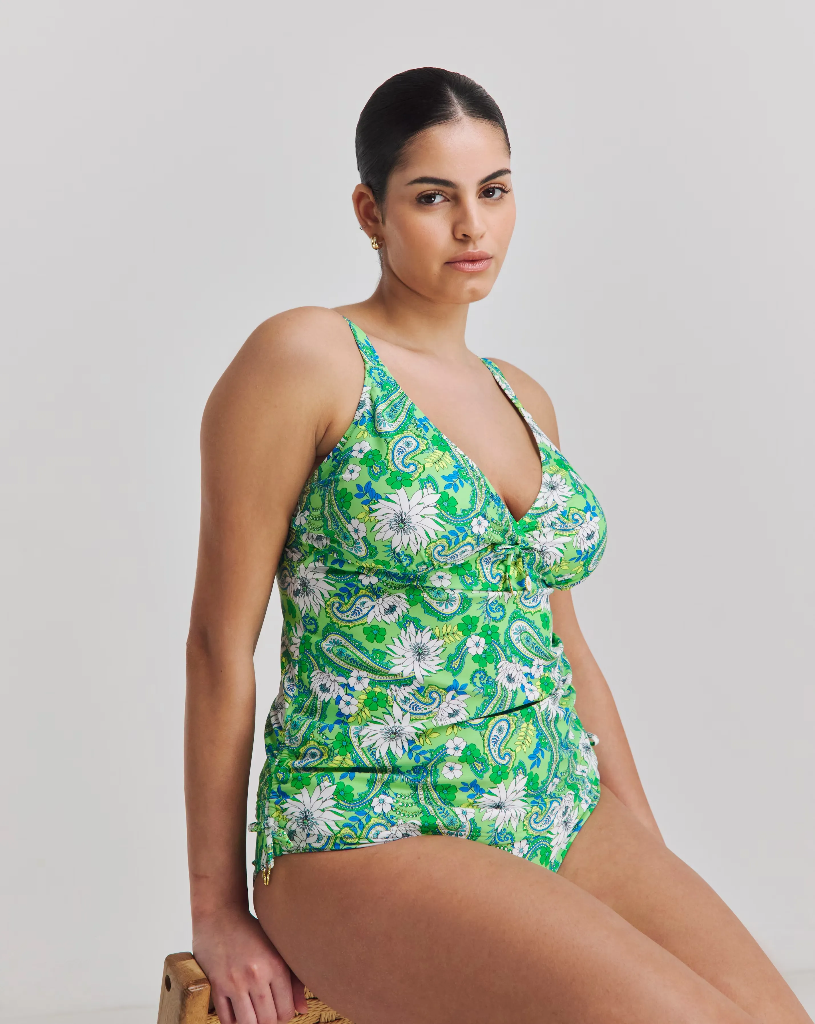 Joe Browns Paisley Print Tankini Top Green Multi 1 56708-joe-browns-paisley-print-tankini-top-green-multi-1.webp