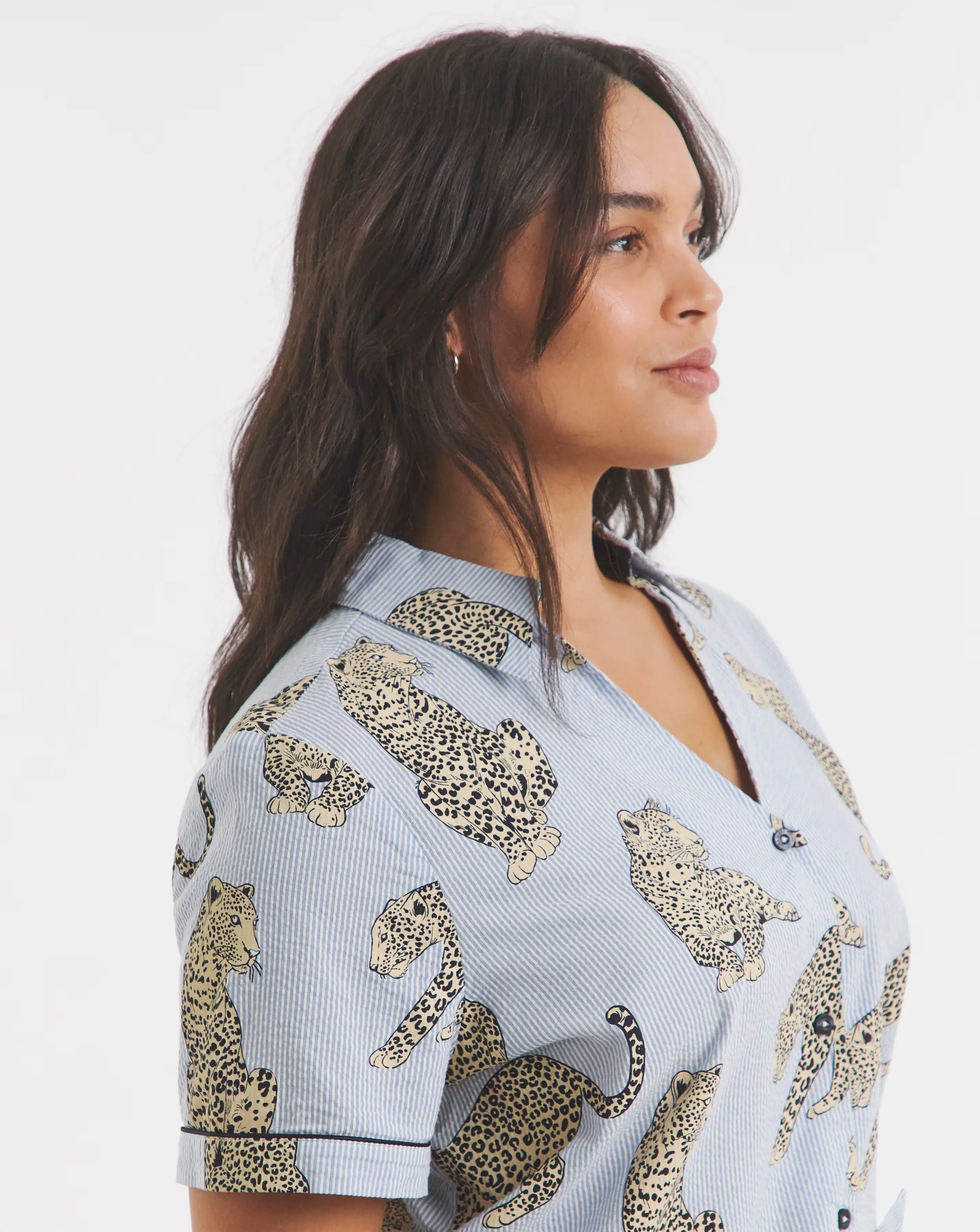 Chelsea Peers Cotton Seersucker Short Pyjama Set
