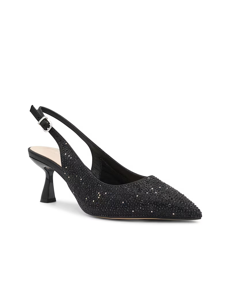 Paradox London Fiora Wide E Fit Kitten Heel Courts