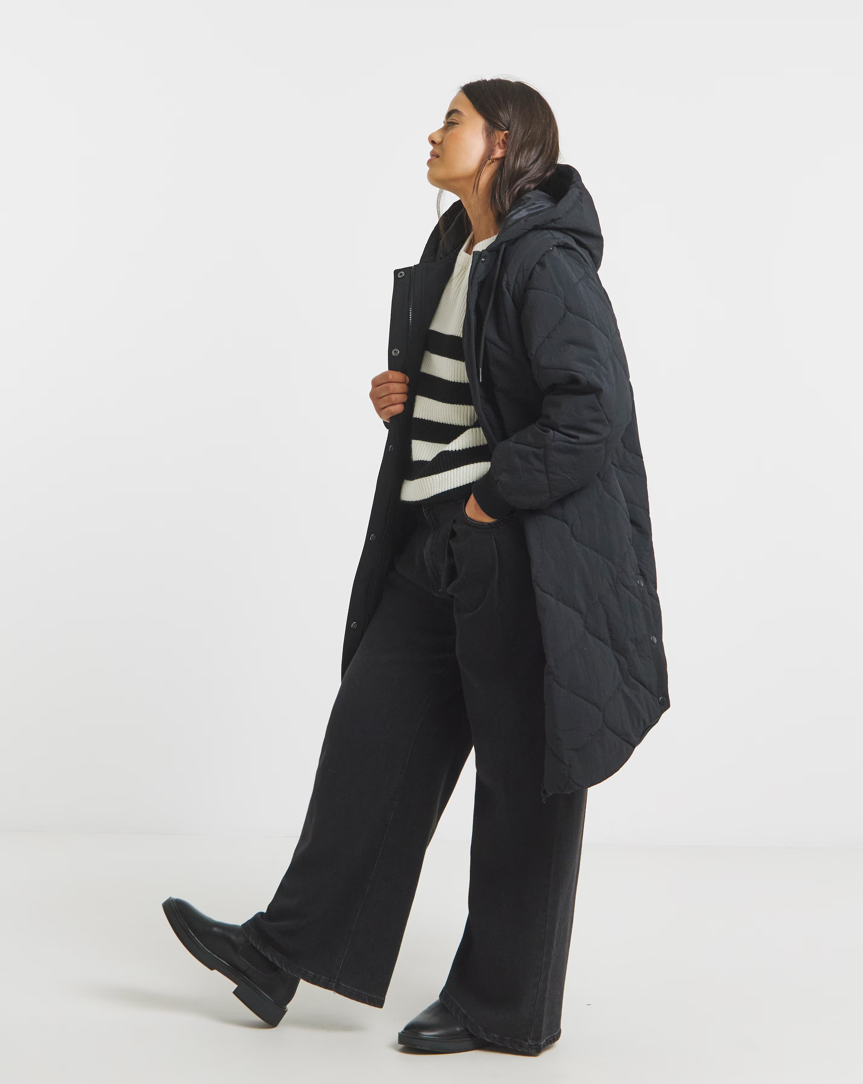 Black Quilted Hybrid Jacket/ Gilet 1 62755-black-quilted-hybrid-jacket-gilet-1.jpg