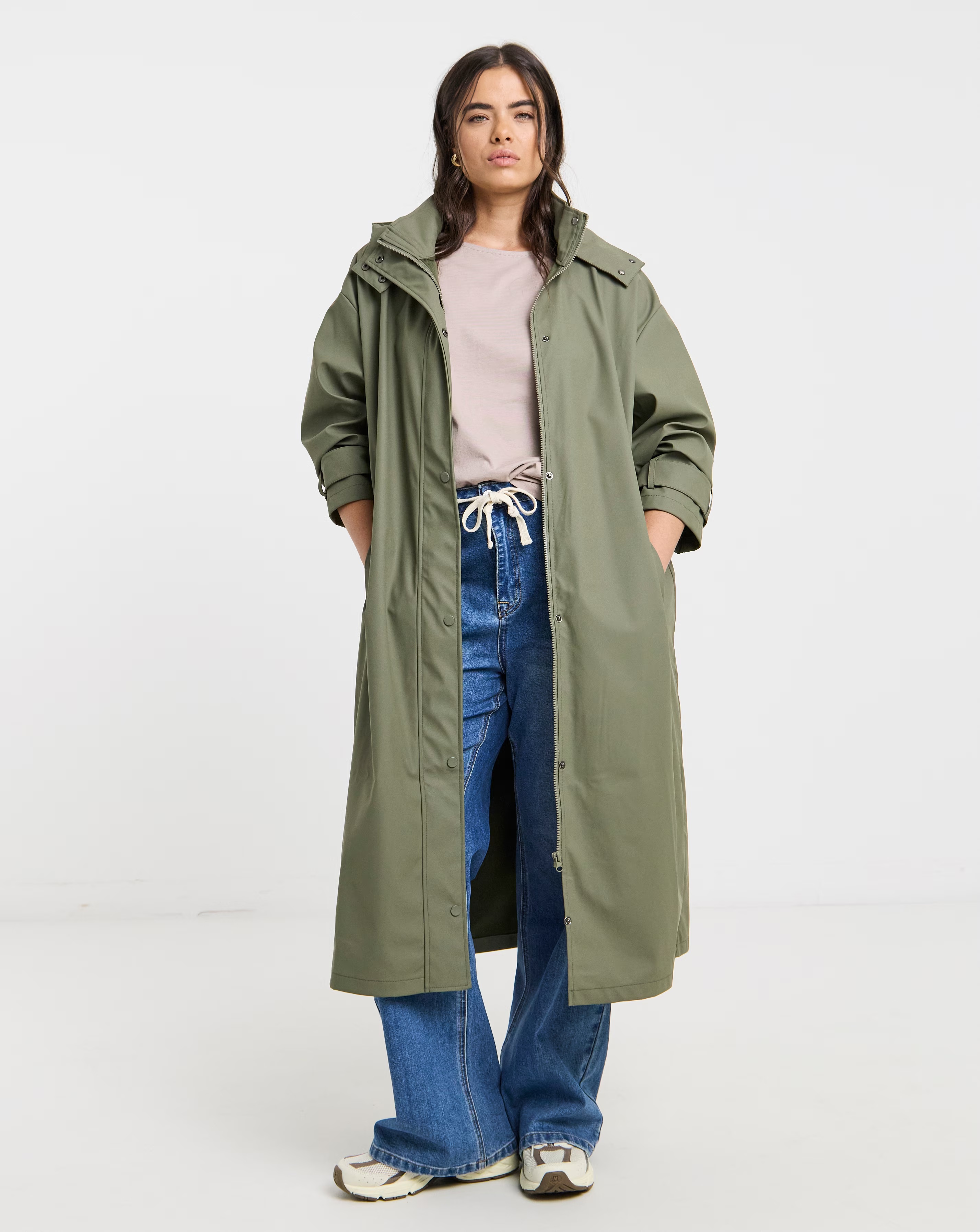 Olive Longline Rubberised Raincoat 1 62909-olive-longline-rubberised-raincoat-1.jpg