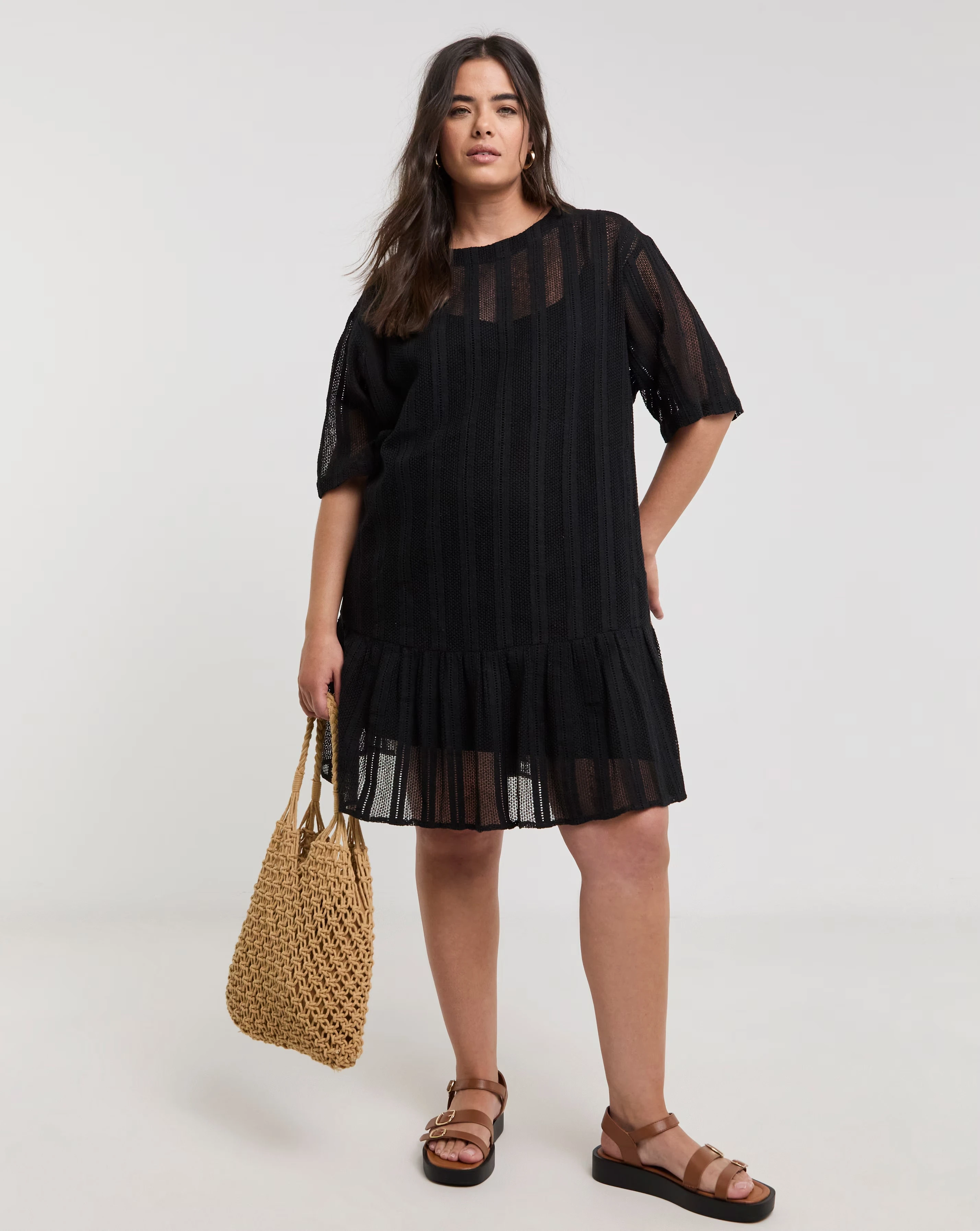 Native Youth Stripe Crochet Peplum Dress 1 68004-native-youth-stripe-crochet-peplum-dress-1.webp