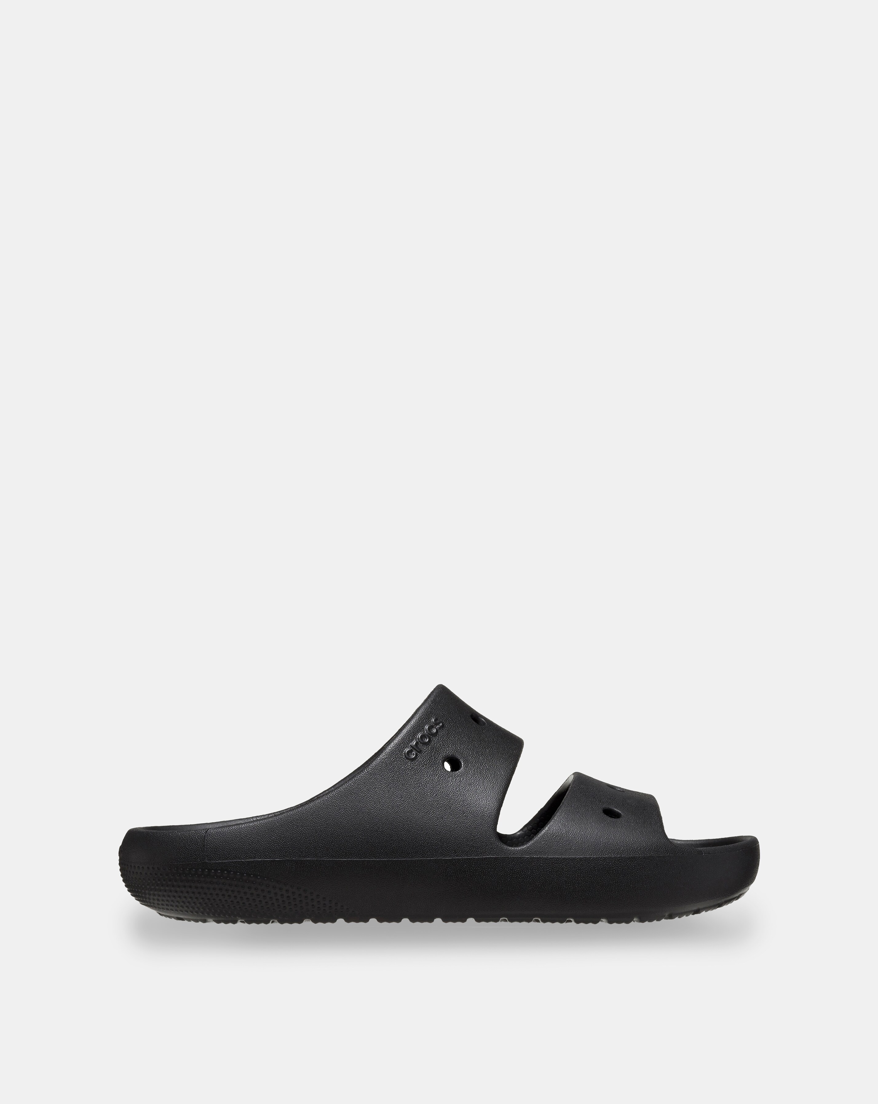 Crocs Black Classic Two Strap Slider Sandals -Standard Fit (D)