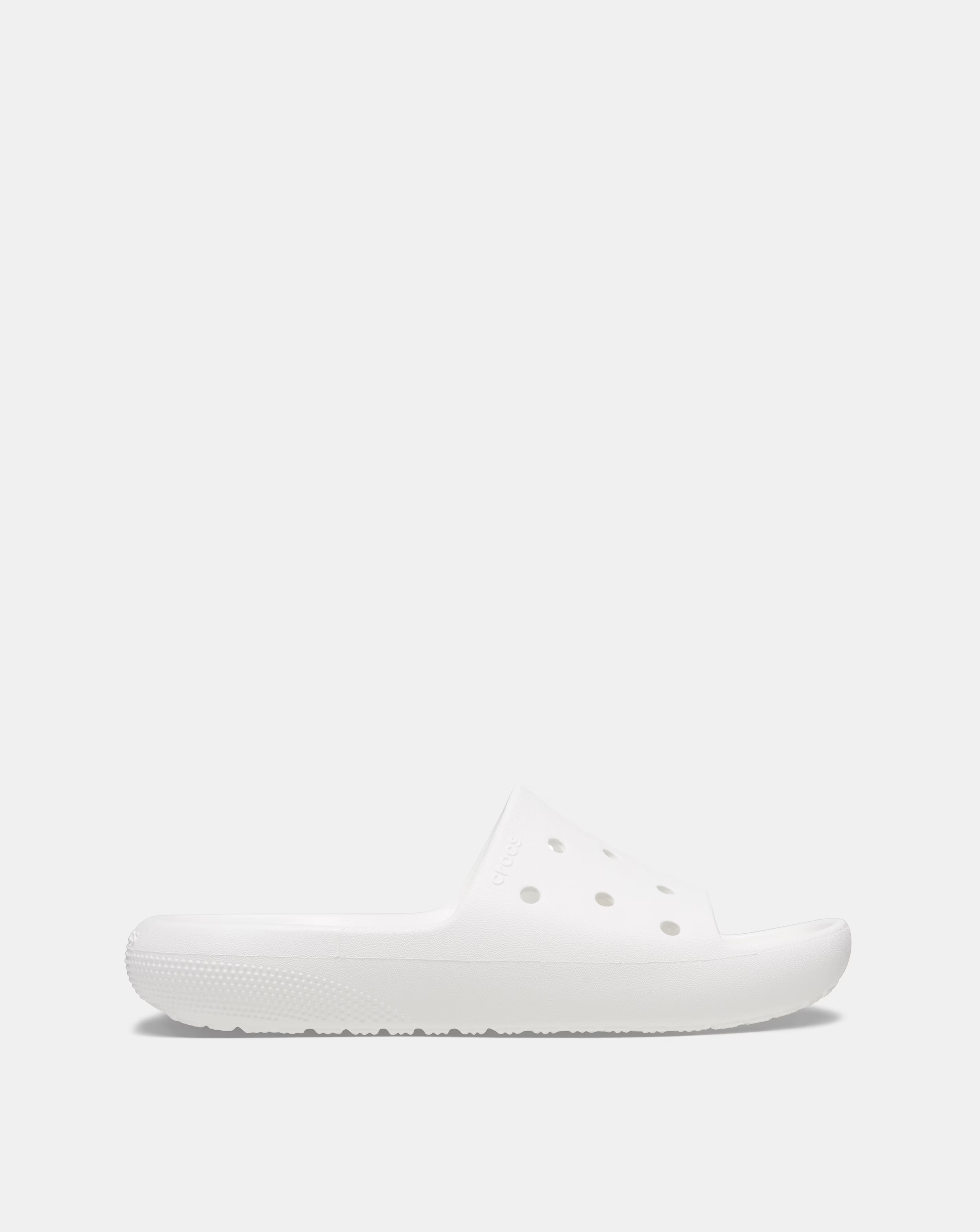 Crocs White Classic Slider Sandals -Standard Fit (D)
