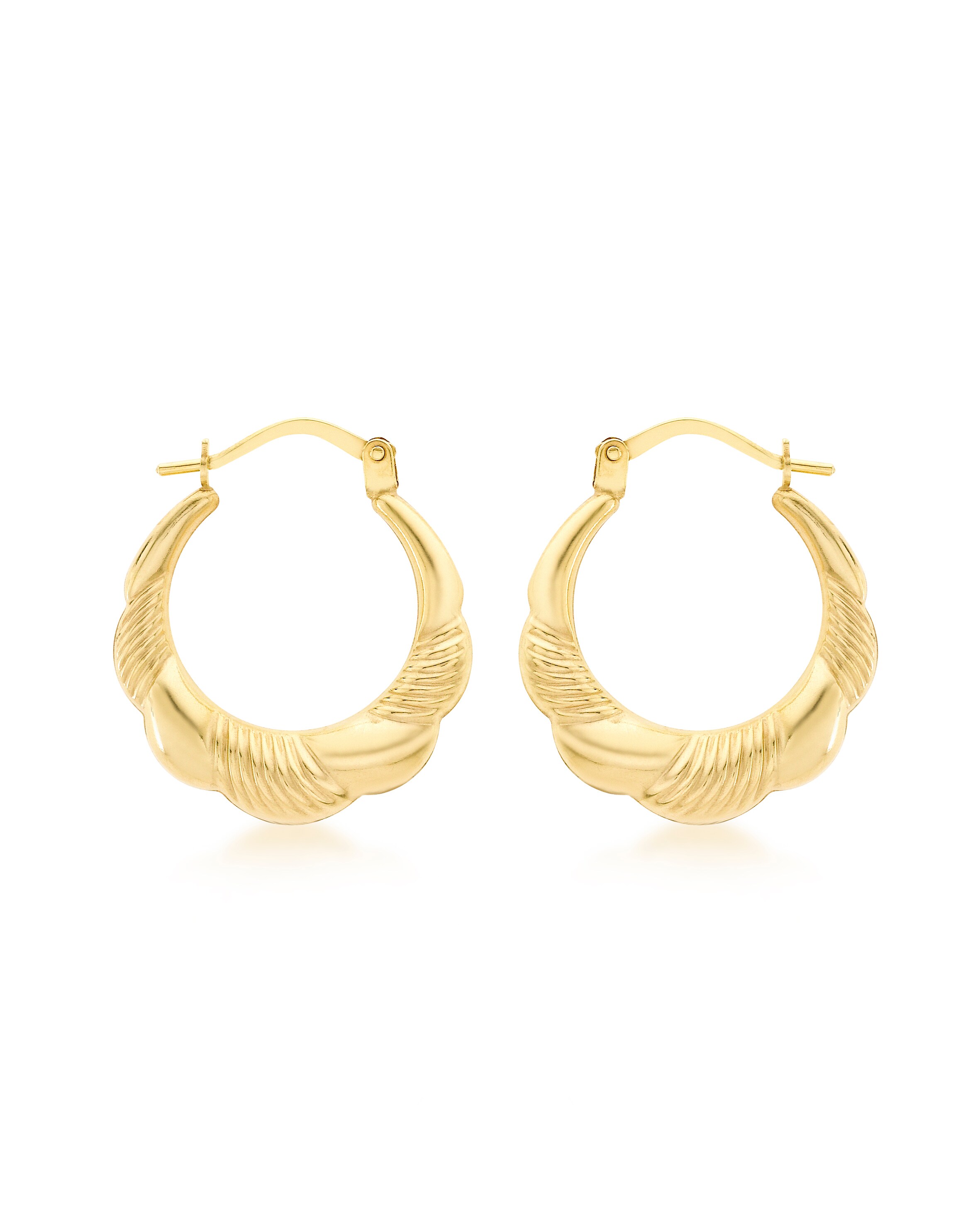 9CT Gold Patterned Scallop-Edge Earrings 1 69632-9ct-gold-patterned-scallop-edge-earrings-1.jpg