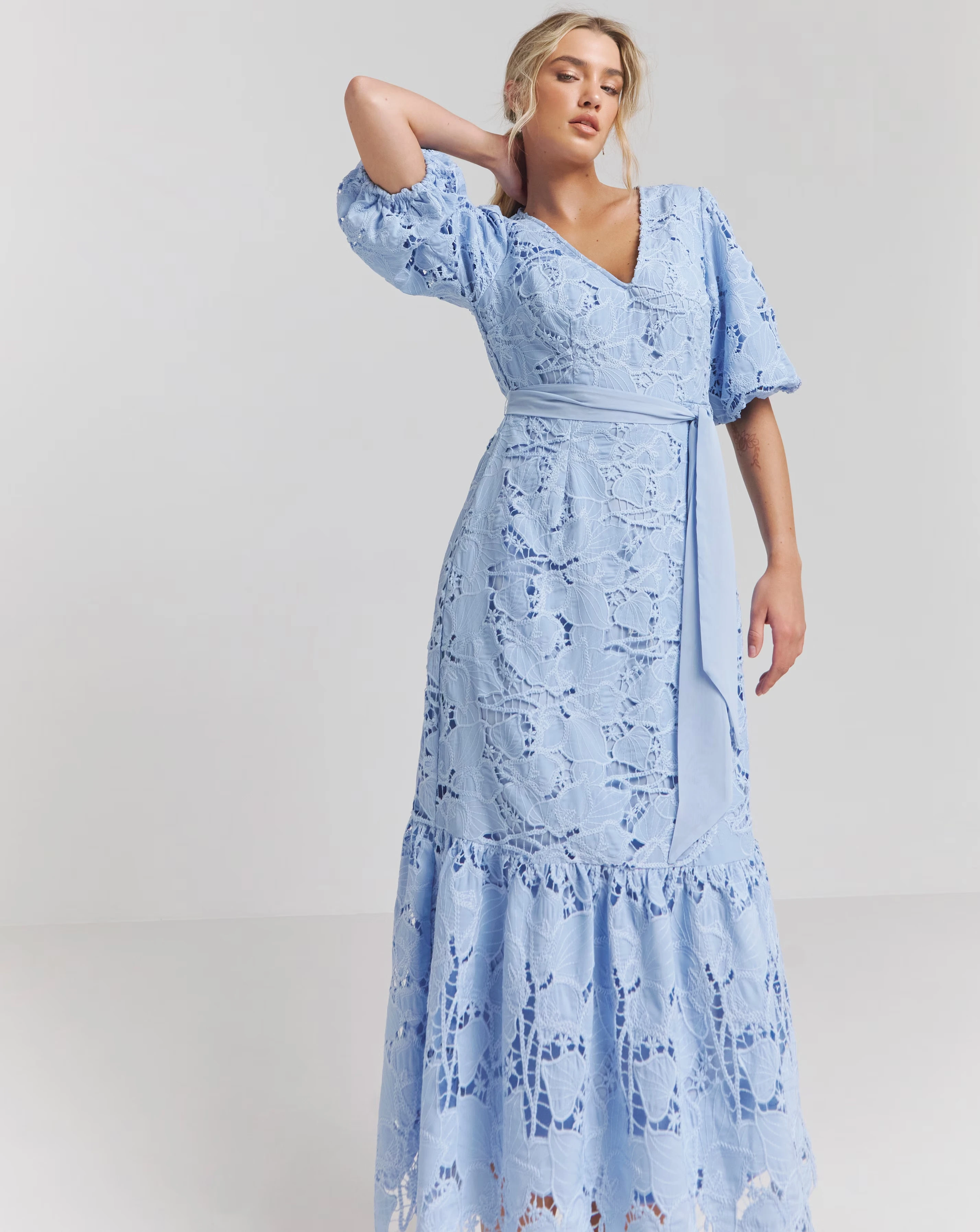 Joanna Hope Blouson Sleeve Belted Lace Dress 1 70471-joanna-hope-blouson-sleeve-belted-lace-dress-1.webp