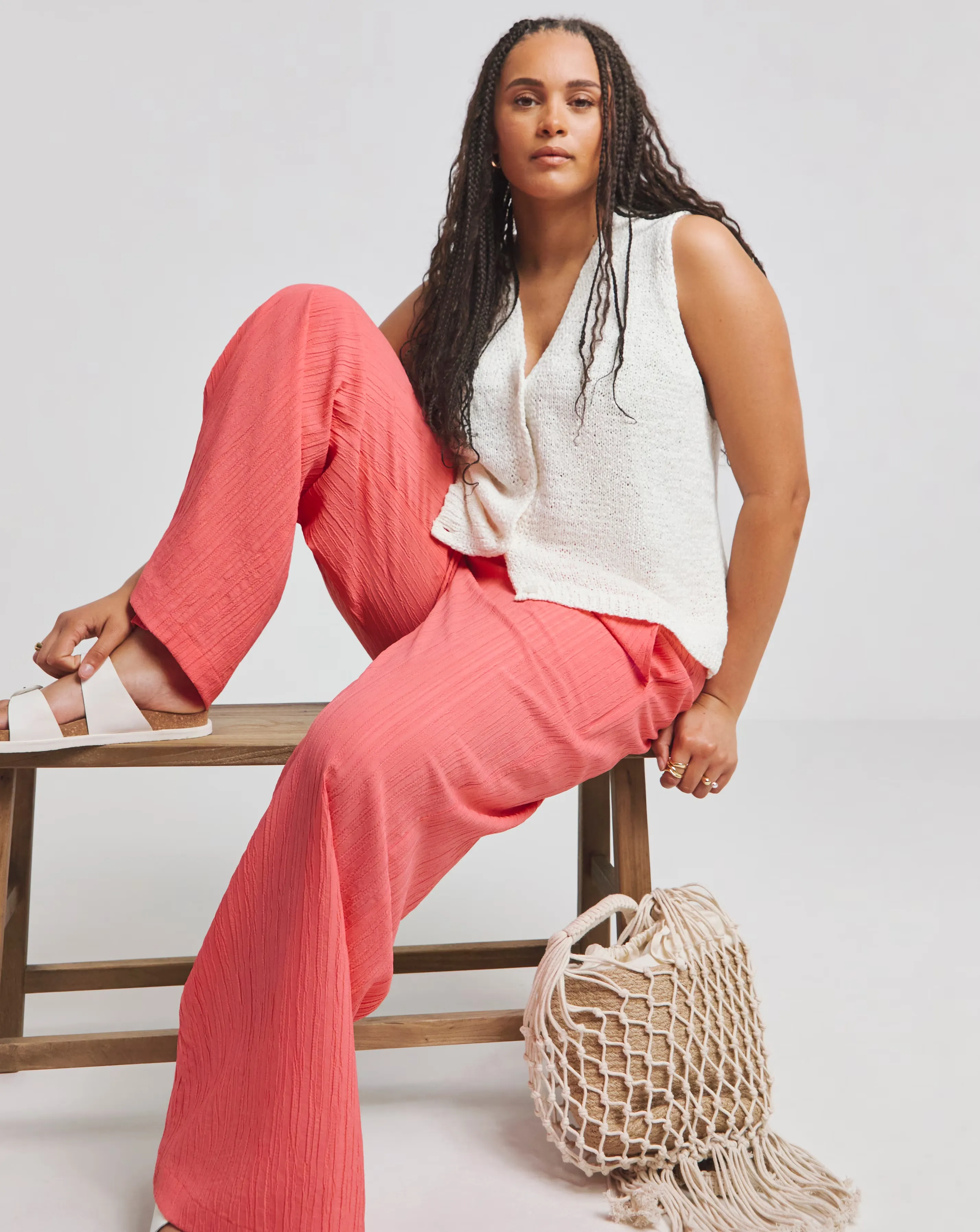 Coral Textured Wide Leg Trousers 1 73983-coral-textured-wide-leg-trousers-1.webp