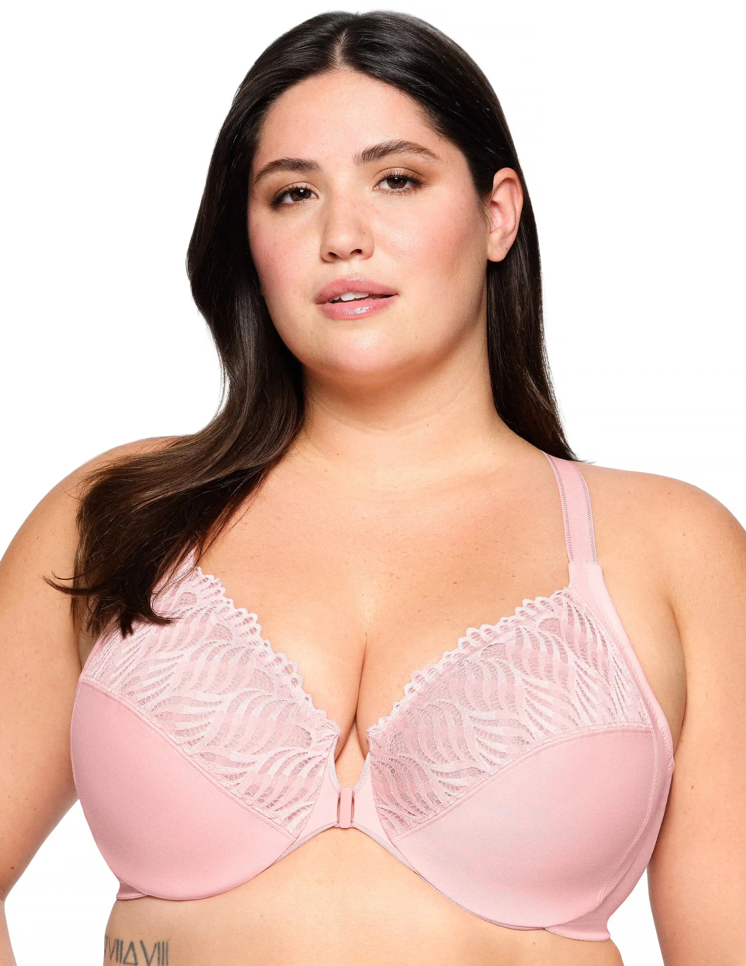 Glamorise Plus Size Front-Fastening T-Back WonderWire 1246