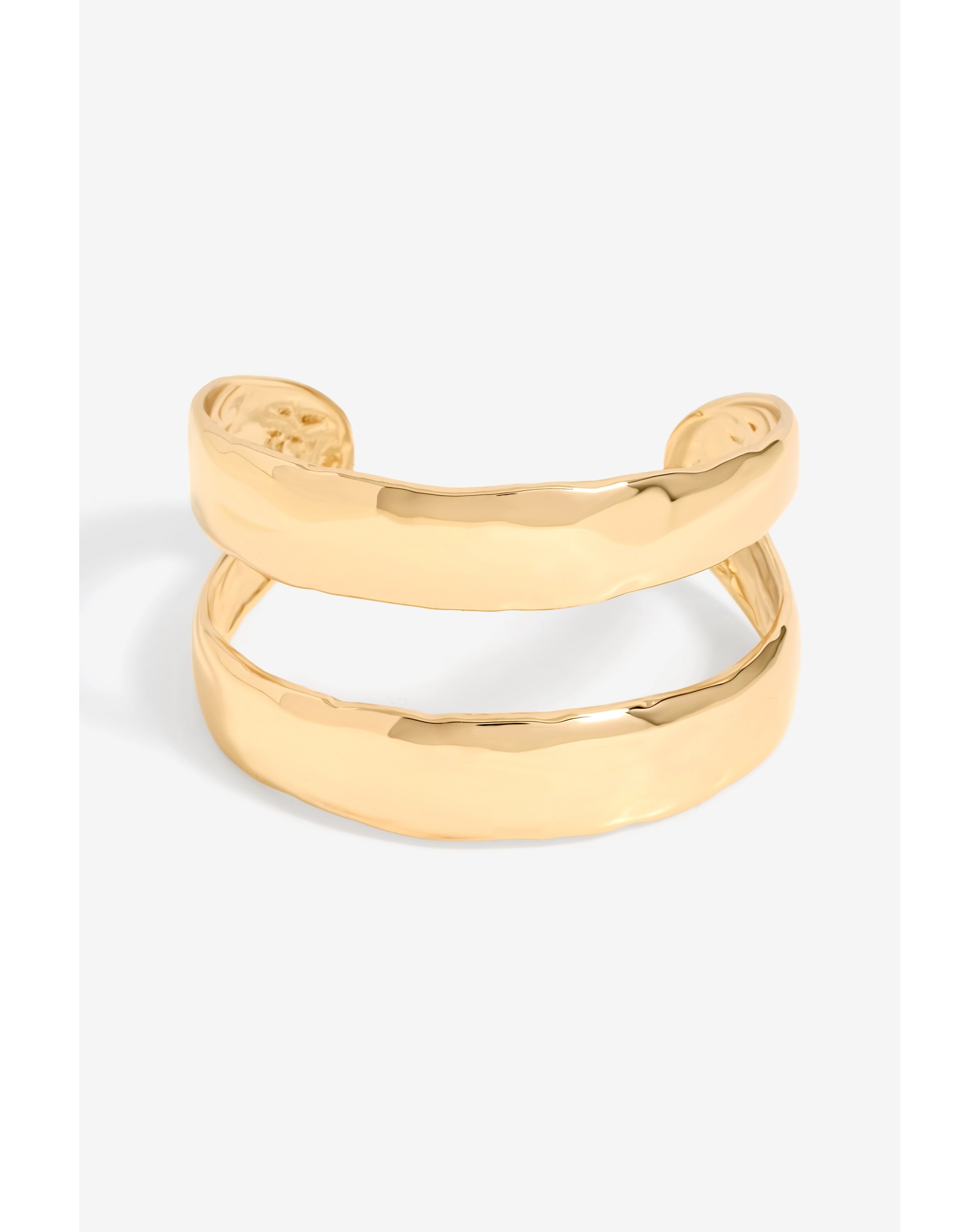 Mood Gold Molten Open Cuff Bracelet