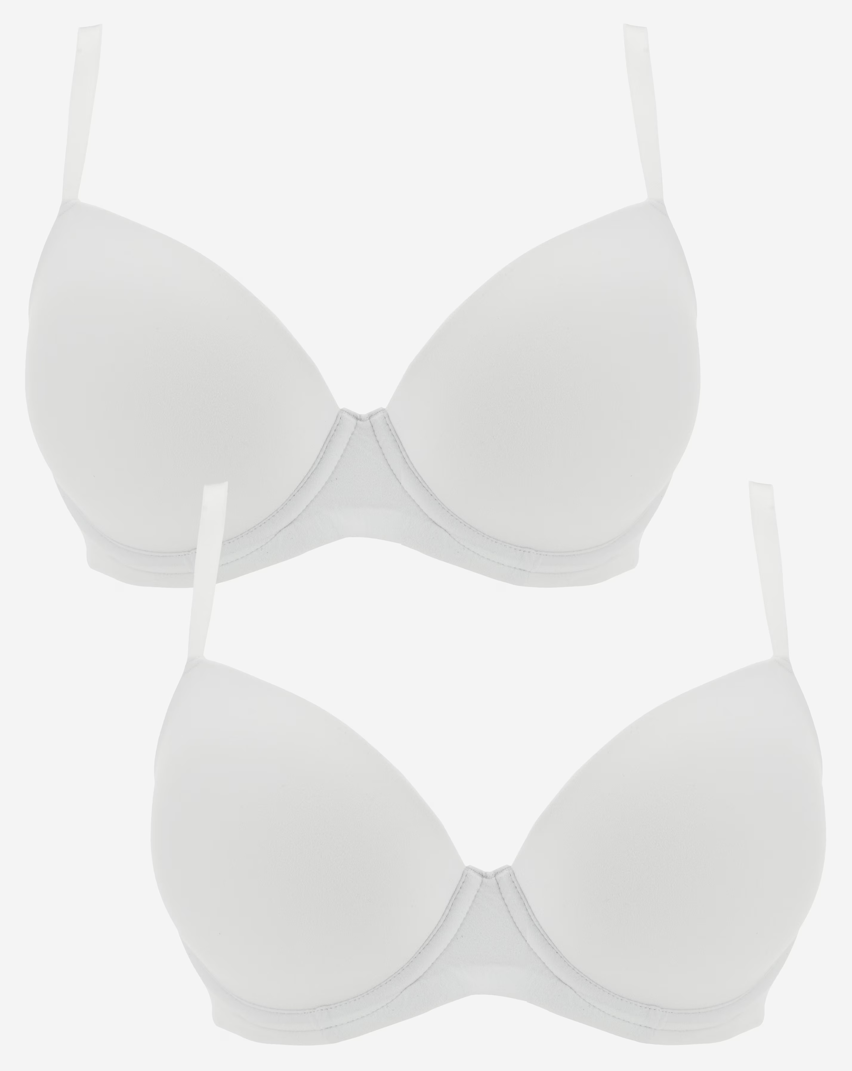 2 Pack Feather Touch Moulded T Shirt Bras B-F
