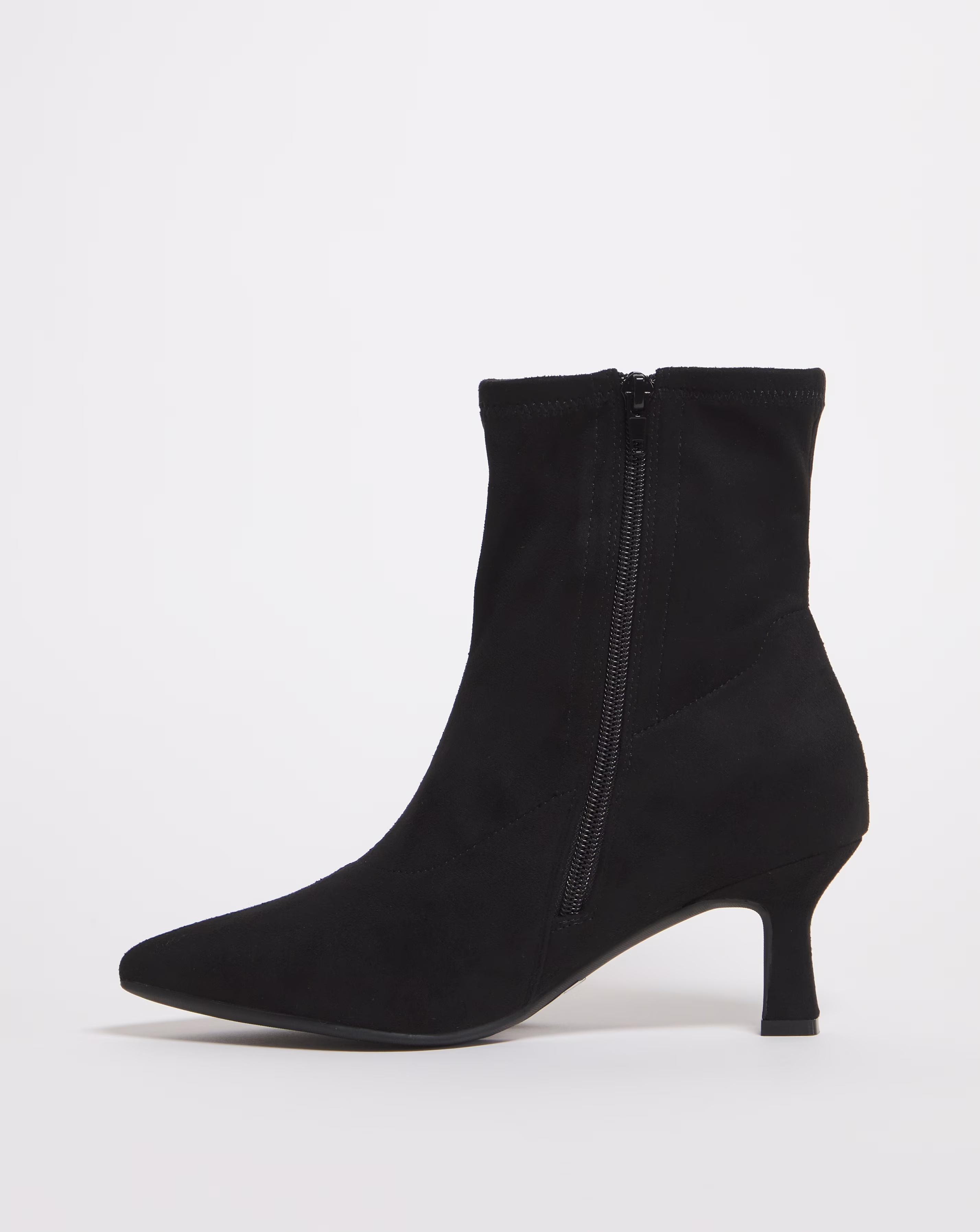 Ally Kitten Heel Sock Boot Wide E Fit