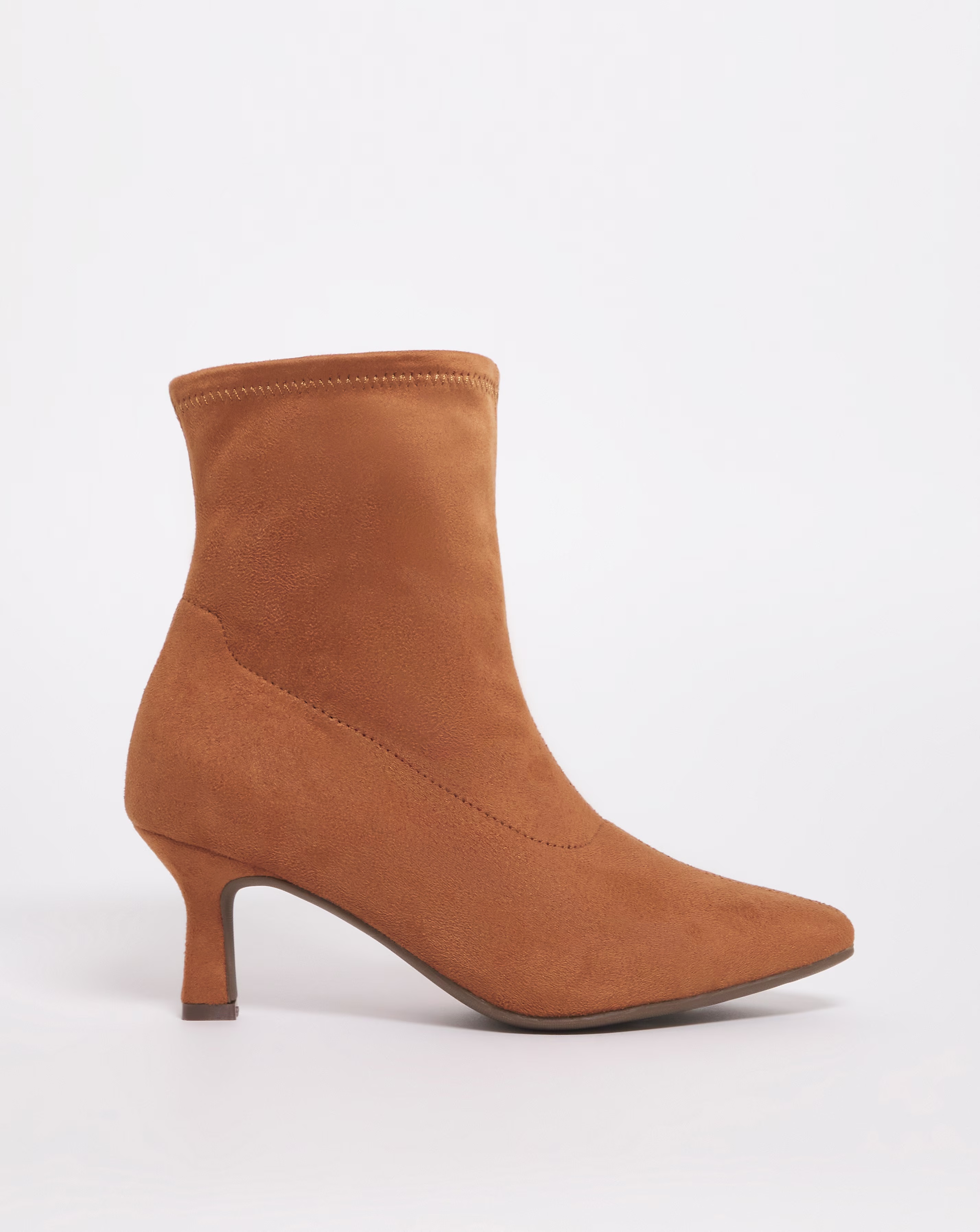Ally Kitten Heel Sock Boot Wide E Fit